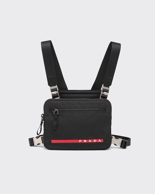 Black Technical fabric crossbody bag | Prada