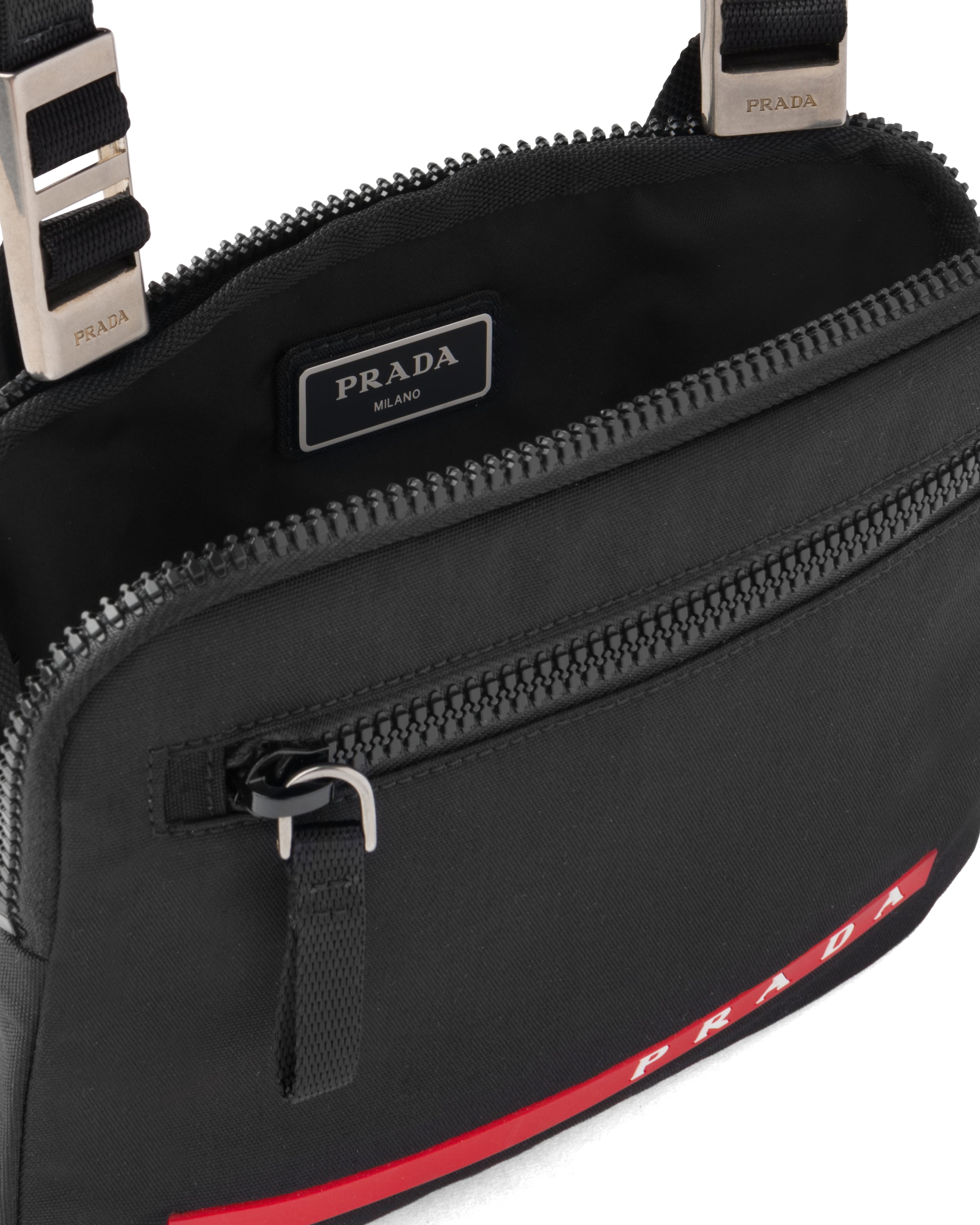 Black Technical fabric crossbody bag Prada