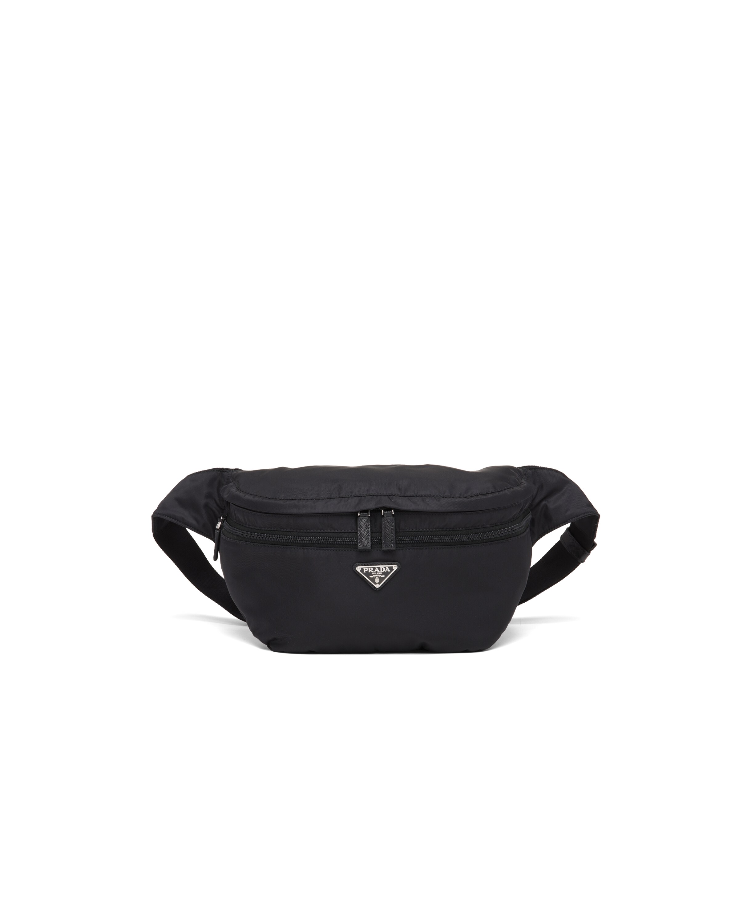 Black ReNylon and Saffiano leather belt bag Prada