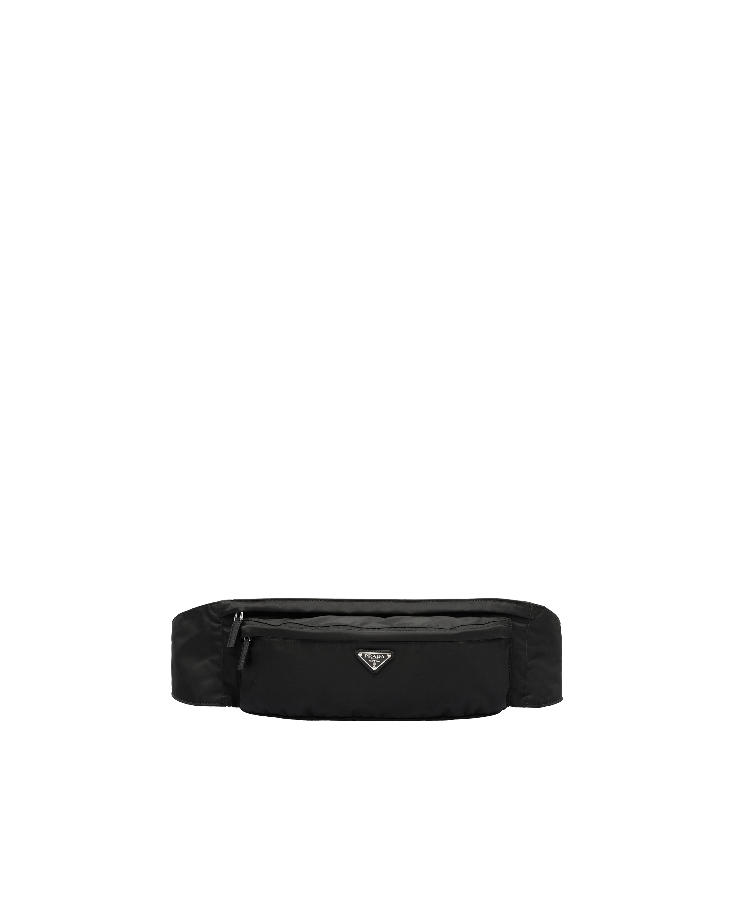 prada black logo crossbody belt bag