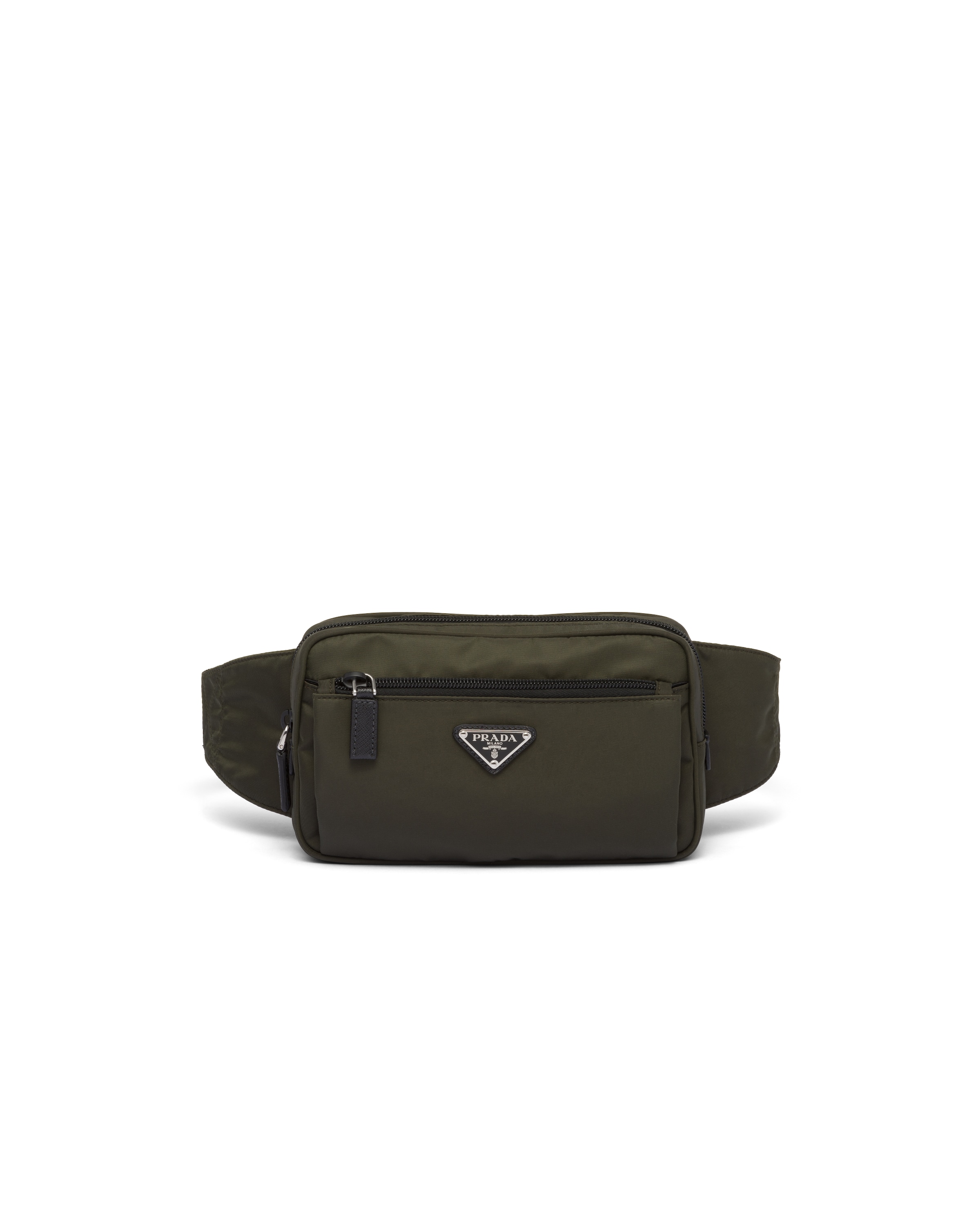 Prada Sac Banane En Re-nylon Et Cuir Saffiano, Homme, Toundra