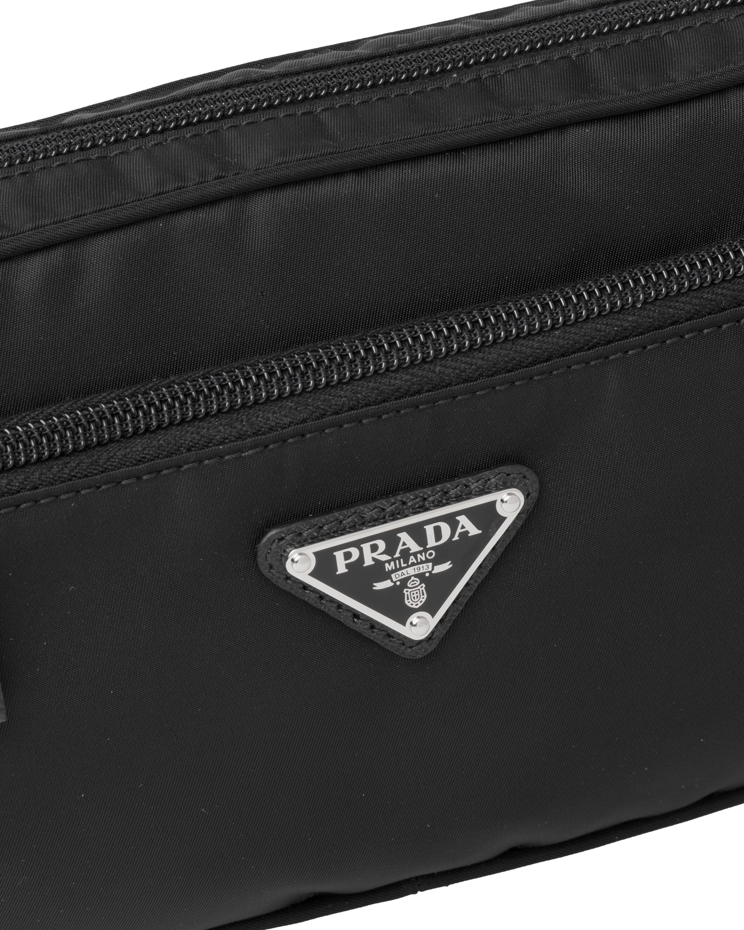Nylon and Saffiano Leather Belt Bag Prada