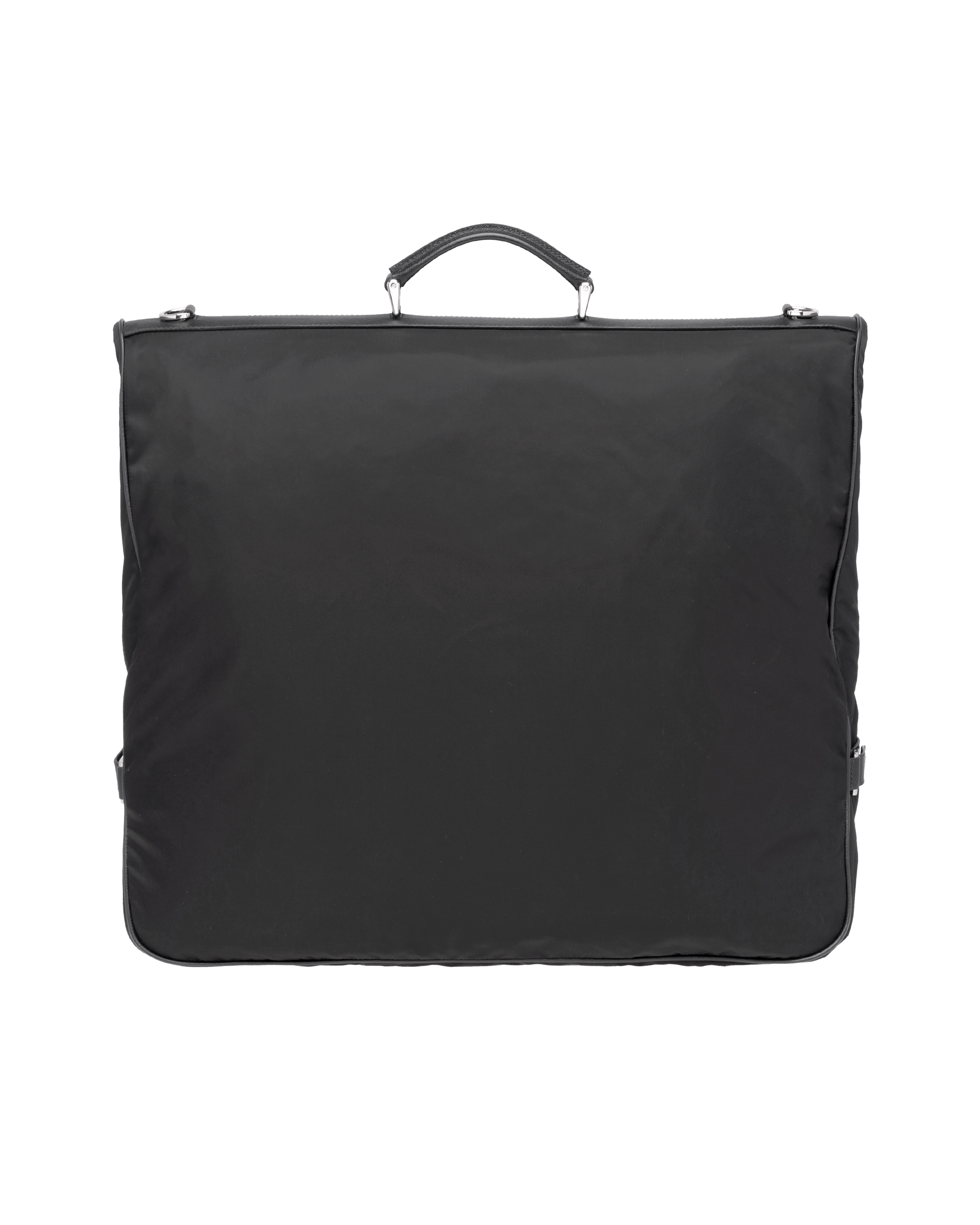 Black Saffiano leather and nylon garment bag Prada