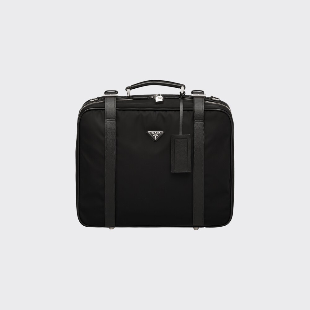 PRADA スーツケース ブラック ナイロン×サフィアーノレザー 2VV149-