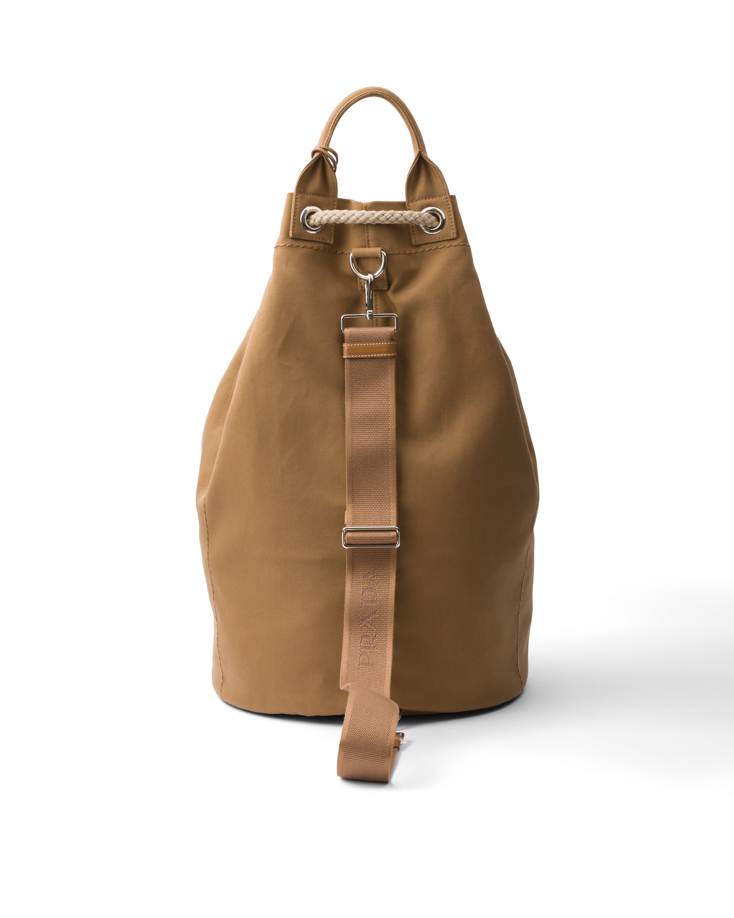 Prada Canvas Drawstring Duffle Bag