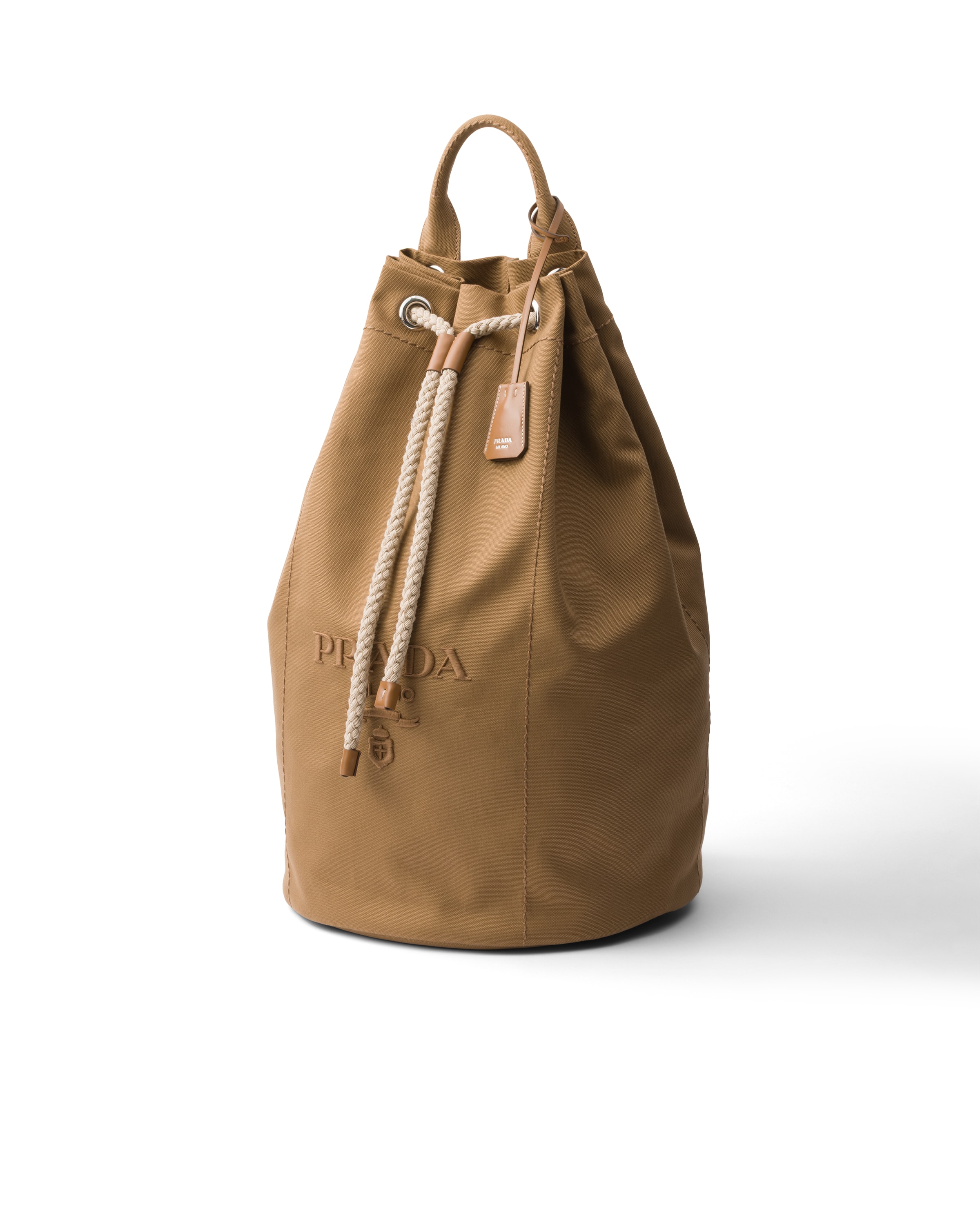Prada Canvas Drawstring Duffle Bag