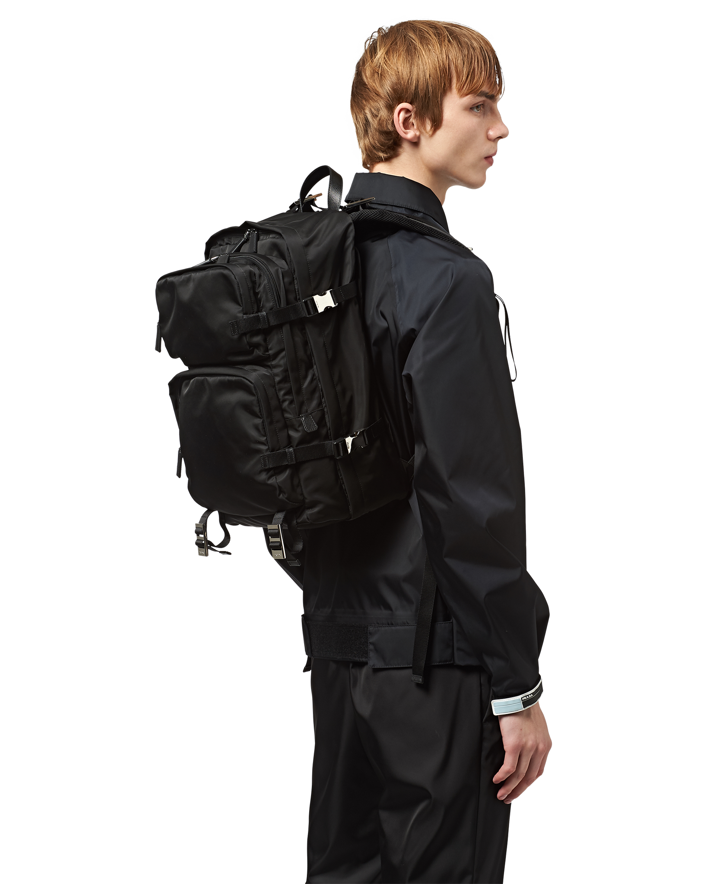 prada men's nylon backpack