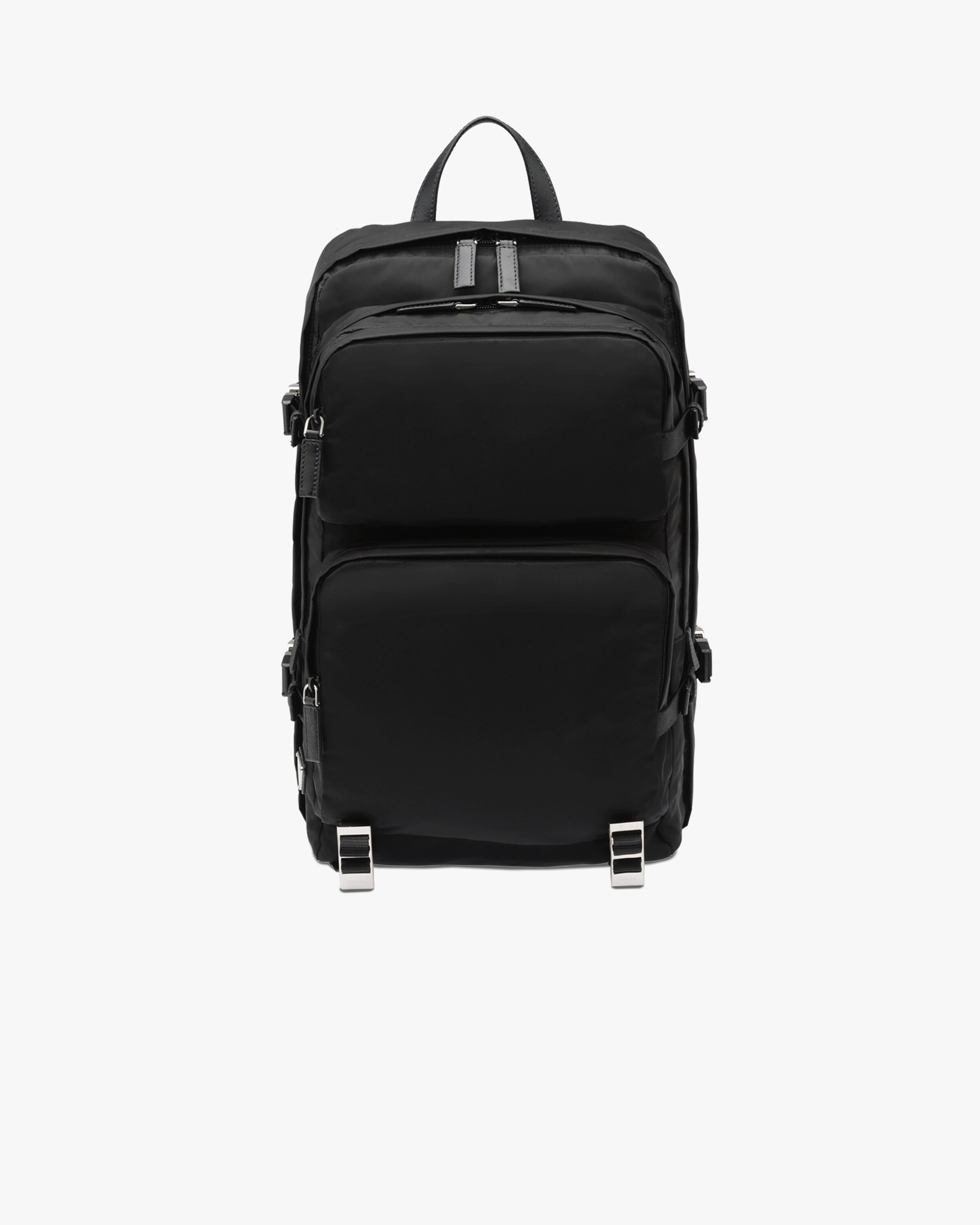 Black Nylon Backpack Prada