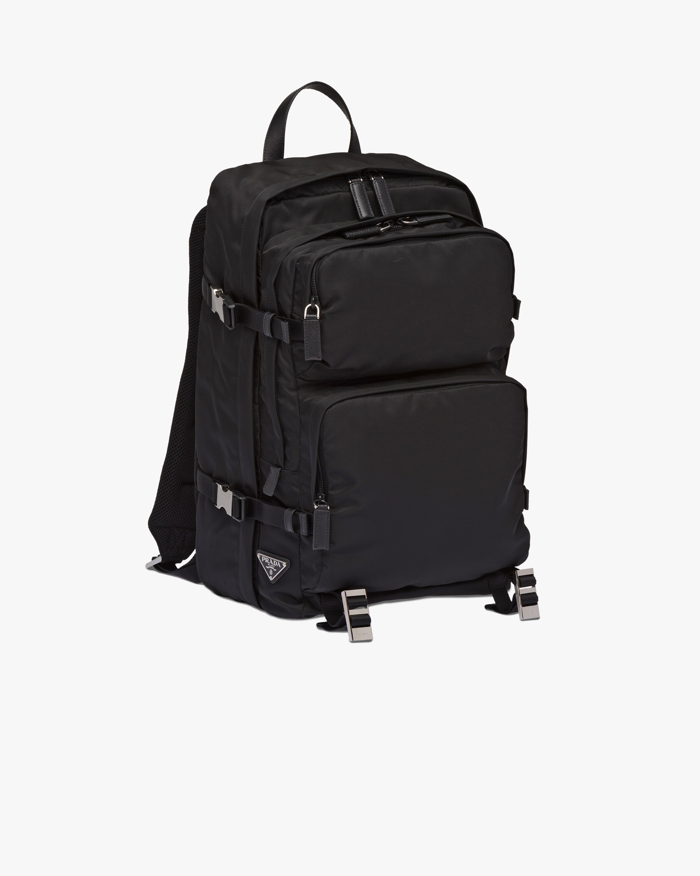 Black Nylon Backpack Prada