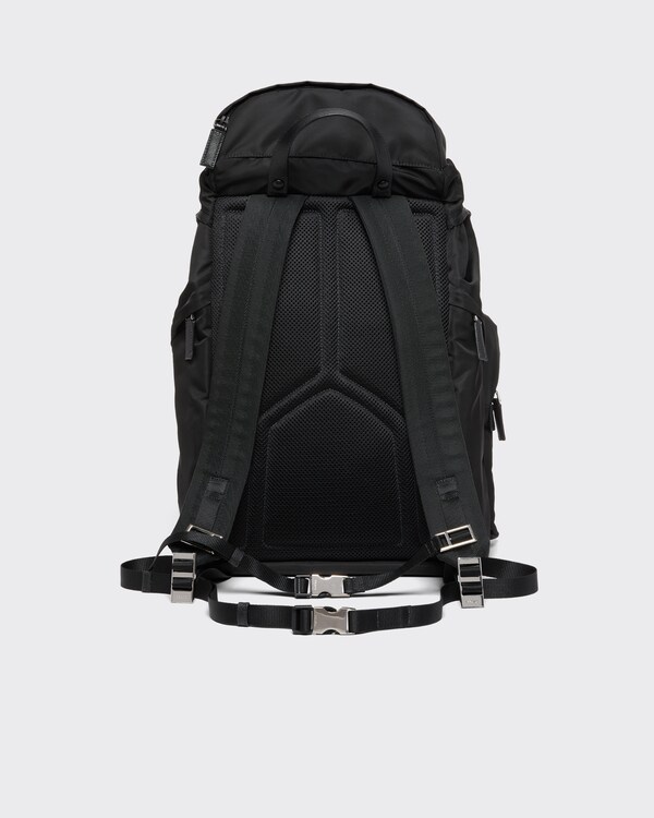 Re-Nylon and Saffiano leather backpack Re-Nylon and Saffiano leather backpack