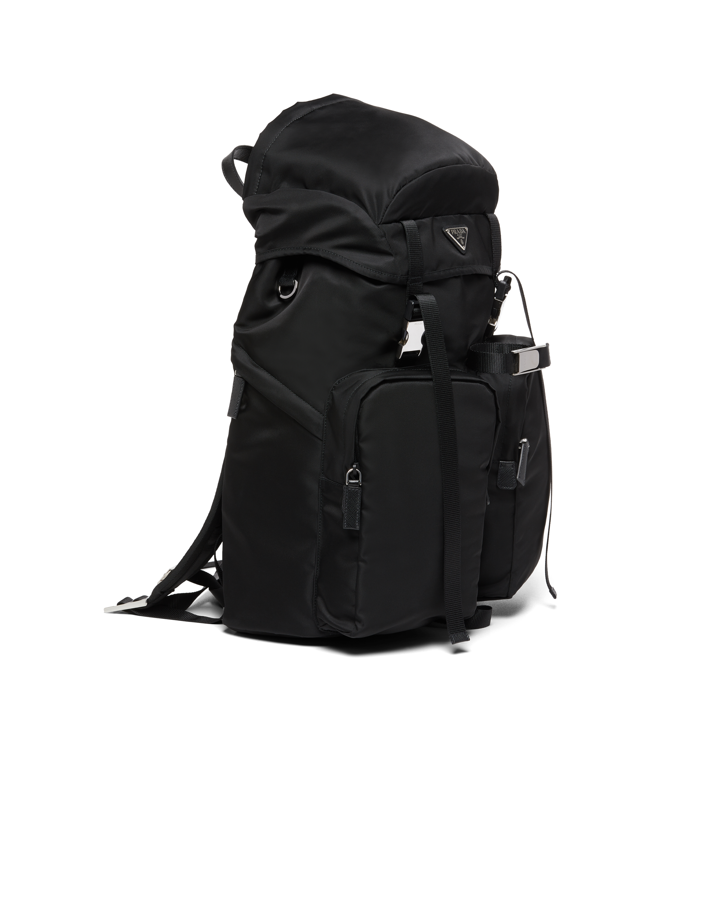 Sac A Dos En Nylon Et Cuir Saffiano Prada