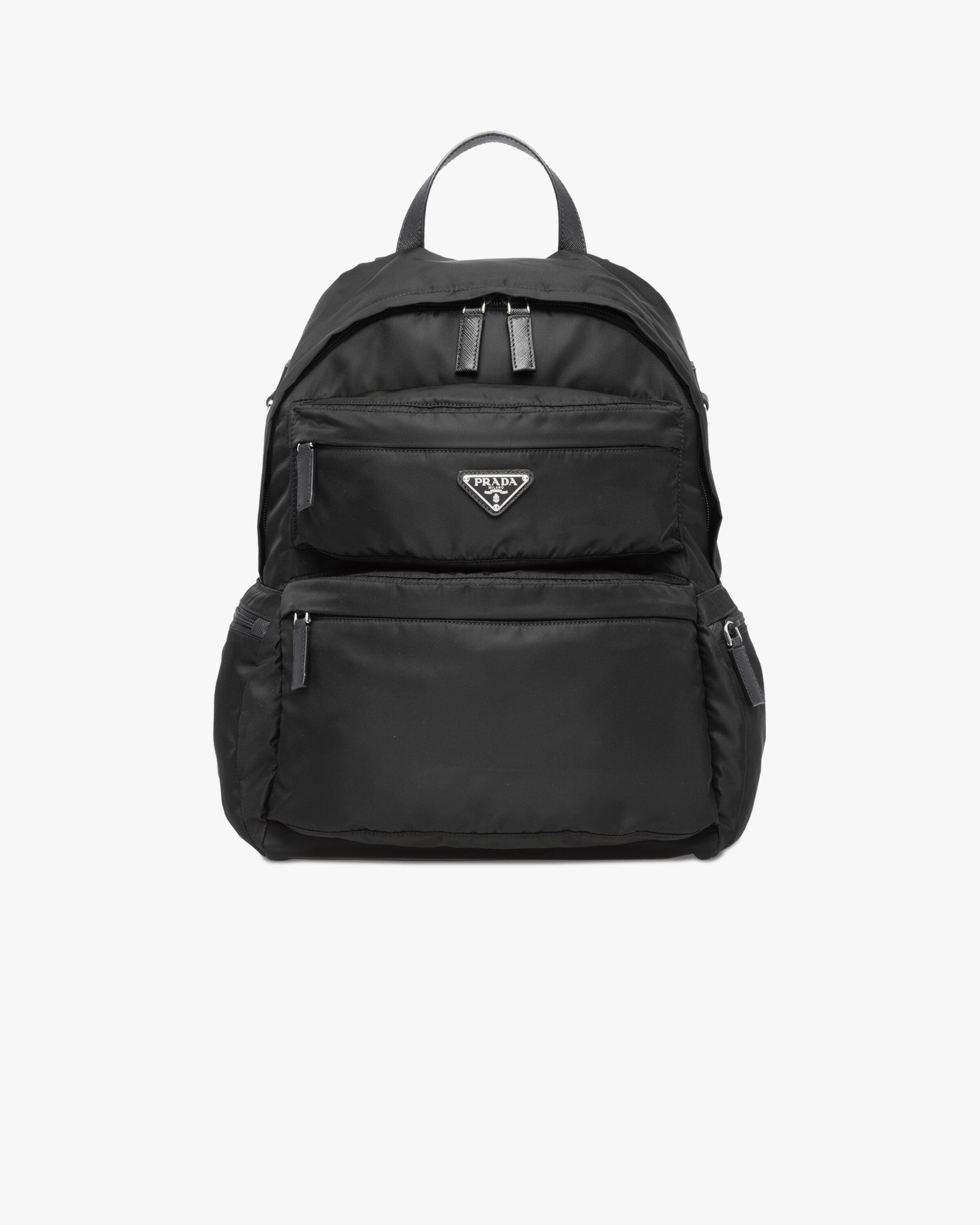 Black Nylon Backpack Prada