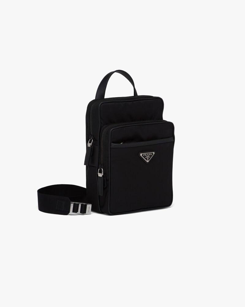 当店限定販売 メンズ バッグ Prada プラダ 早い者勝ちです 斜めがけショルダーバッグ ブラック 黒 V166 Saffiano ナイロンx レザー Tessuto ビジネスバッグ