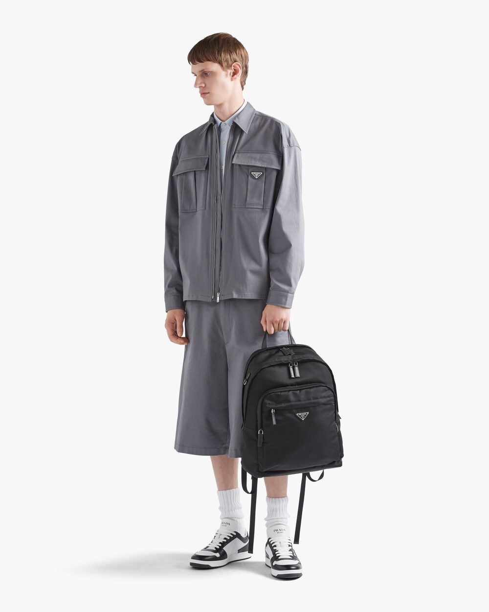 prada canvas backpack