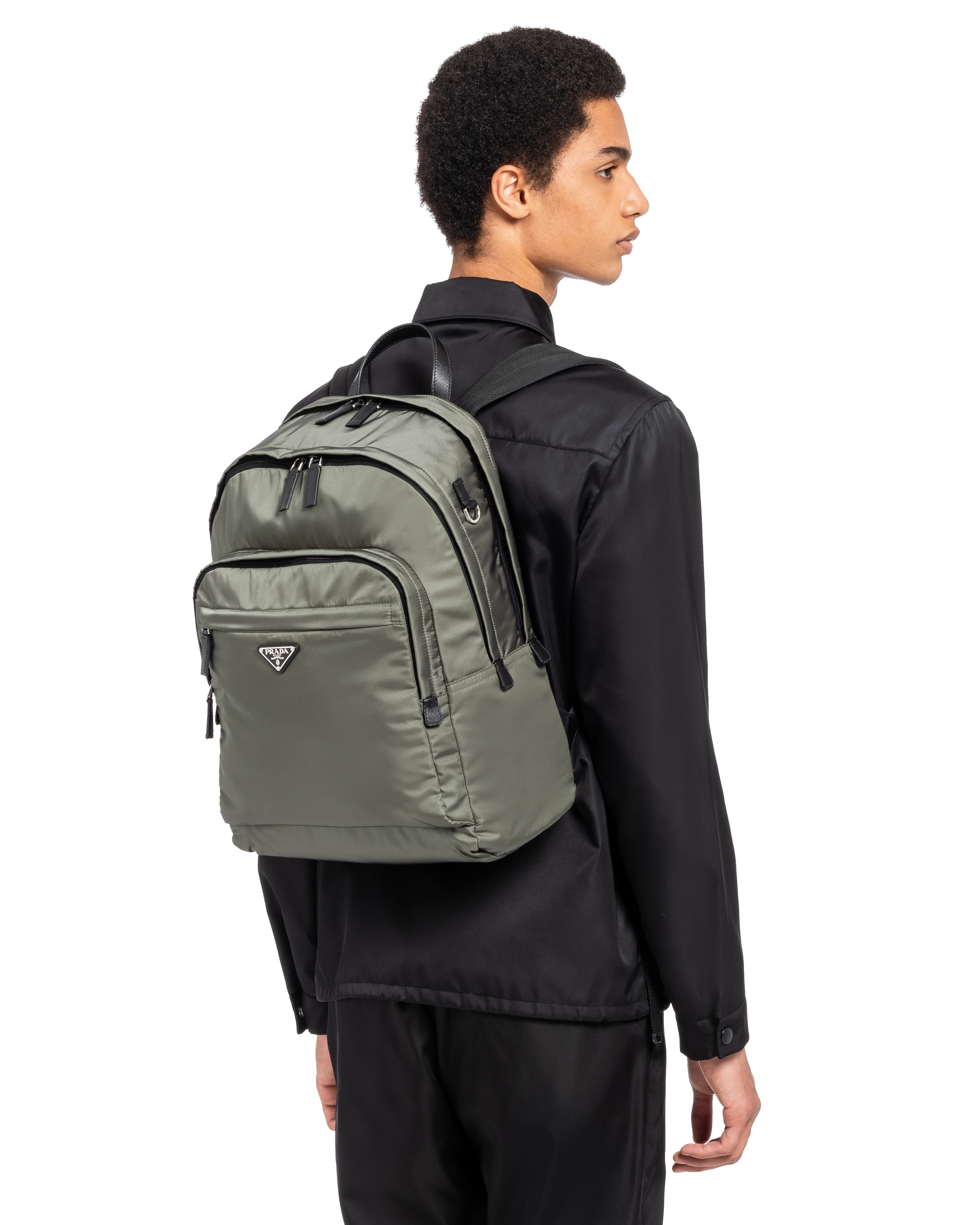 Prada Re\u002DNylon and Saffiano leather backpack 2