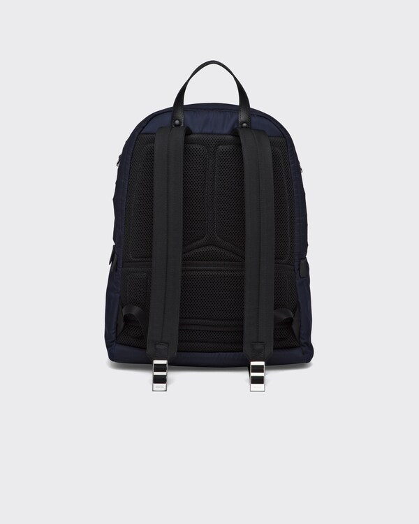Nylon and Saffiano Leather Backpack Nylon and Saffiano Leather Backpack