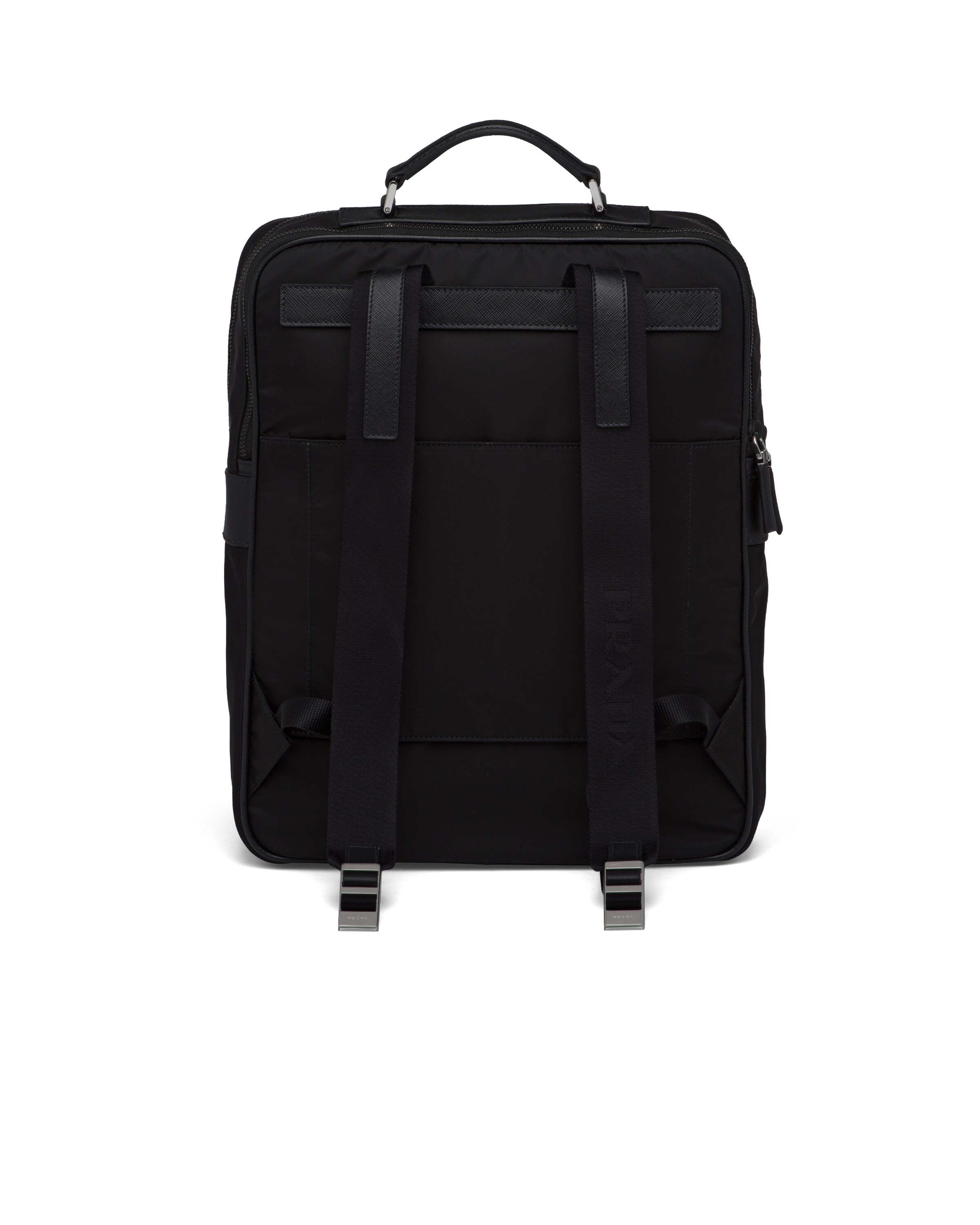Black Nylon Backpack Prada