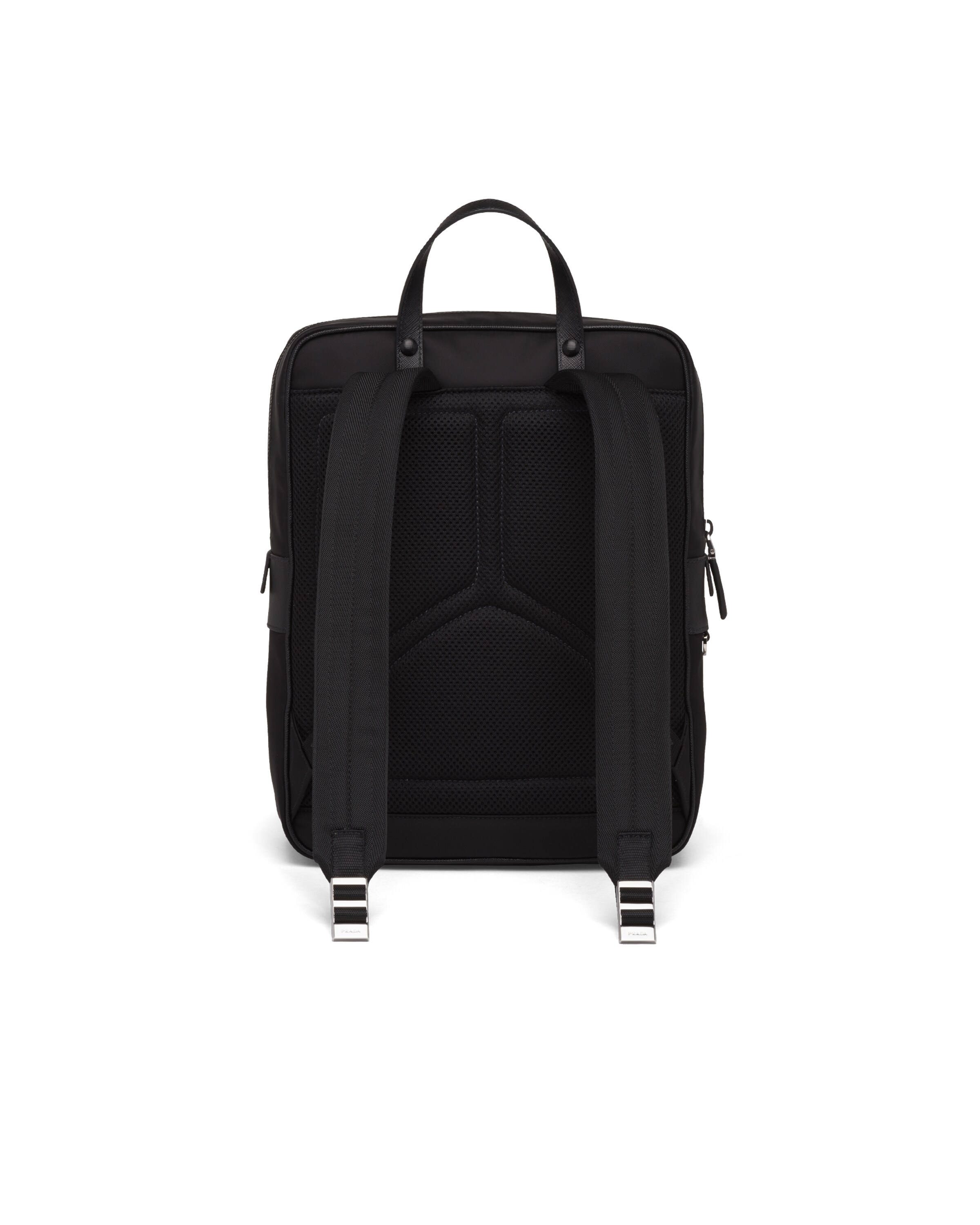 Black Nylon Backpack Prada