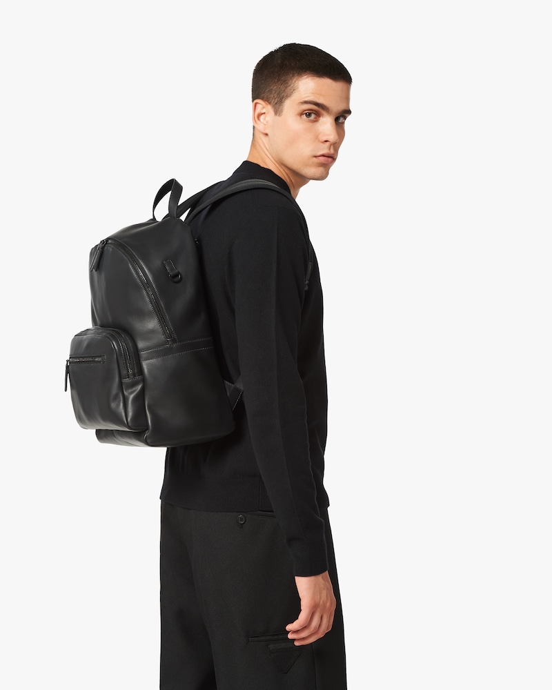 prada leather backpack