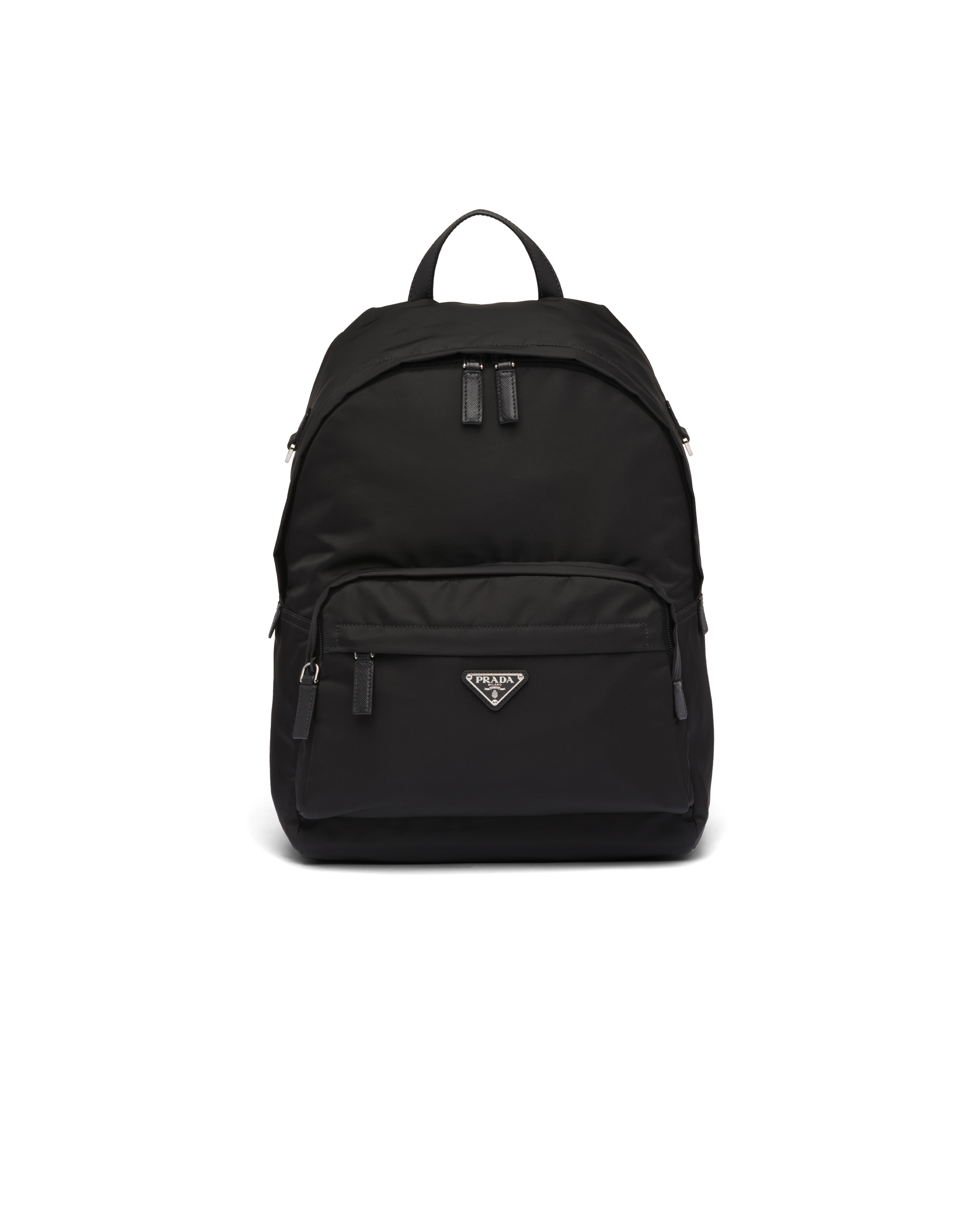 Black Nylon Backpack Prada