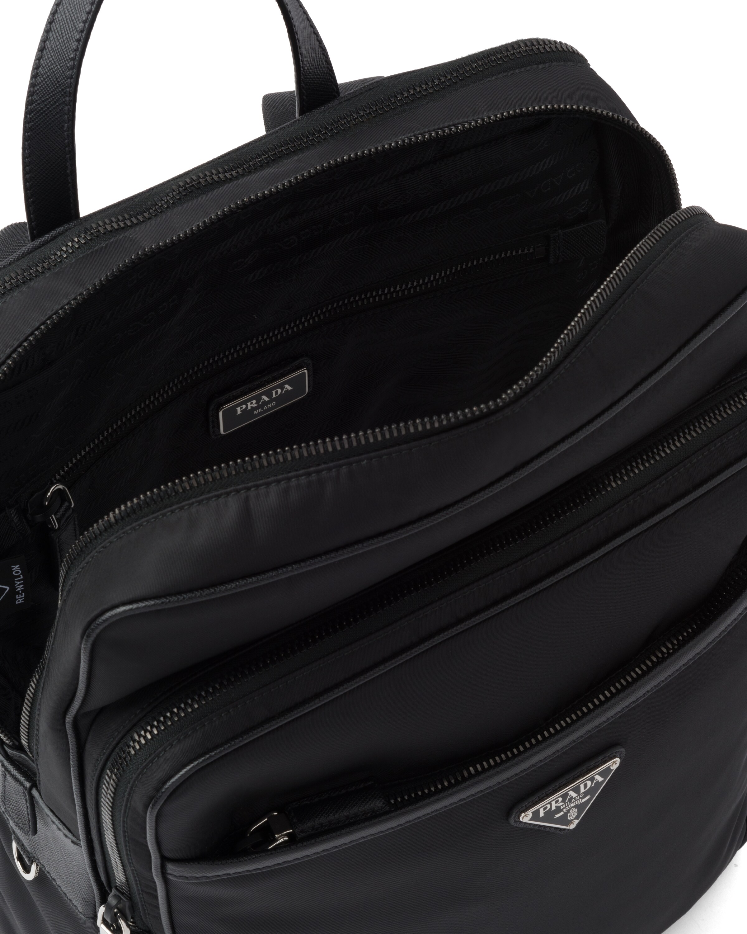 saffiano leather backpack prada