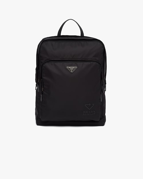 prada silver backpack
