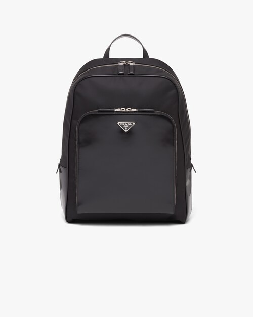 nylon leather backpack