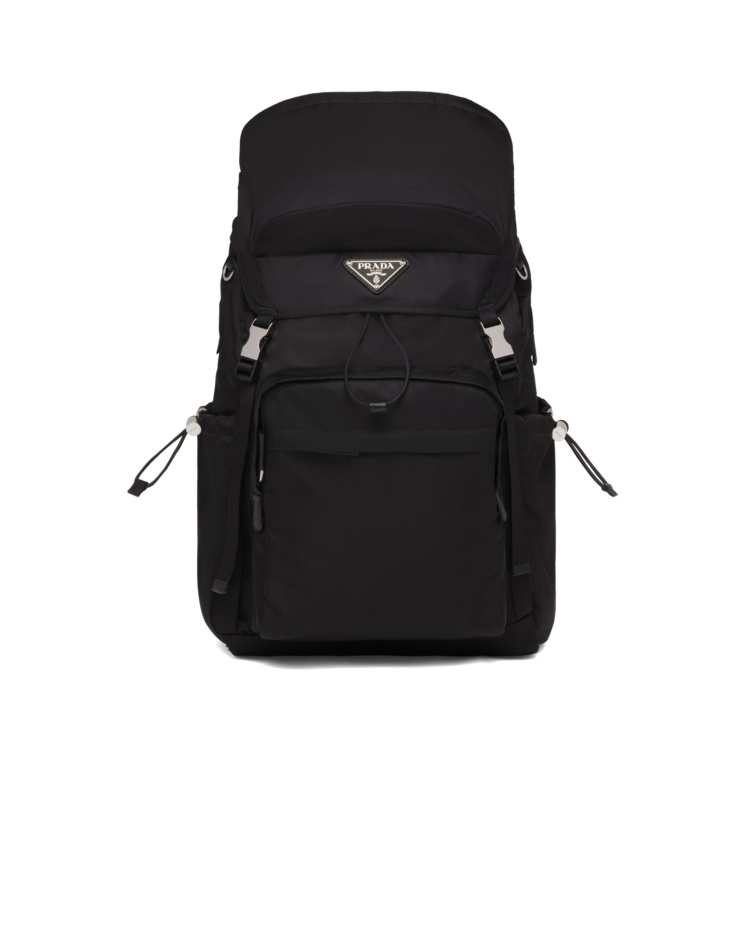 Prada Re-nylon And Saffiano Leather Backpack, Man, Black