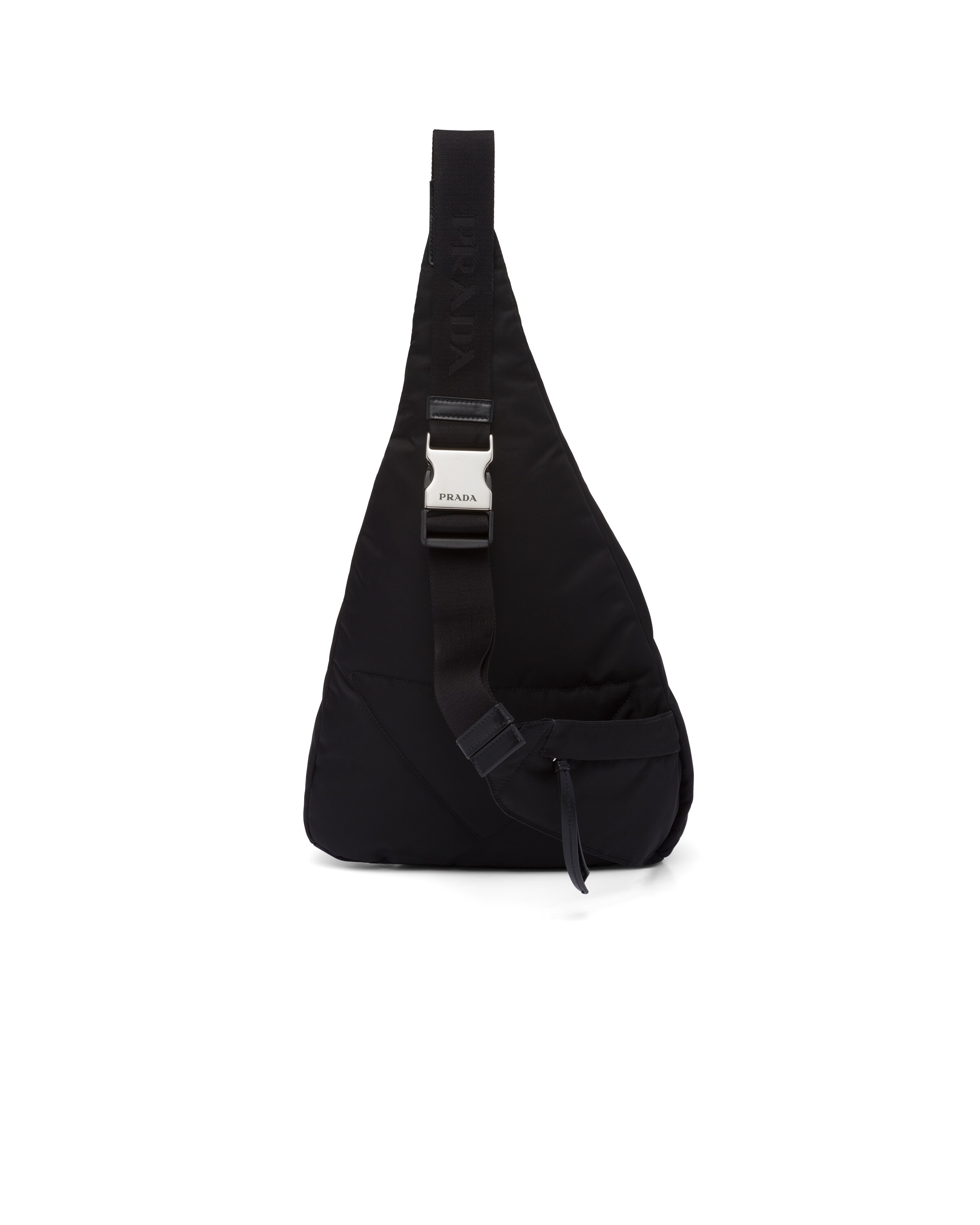 Prada Re-nylon And Leather Backpack In Black
