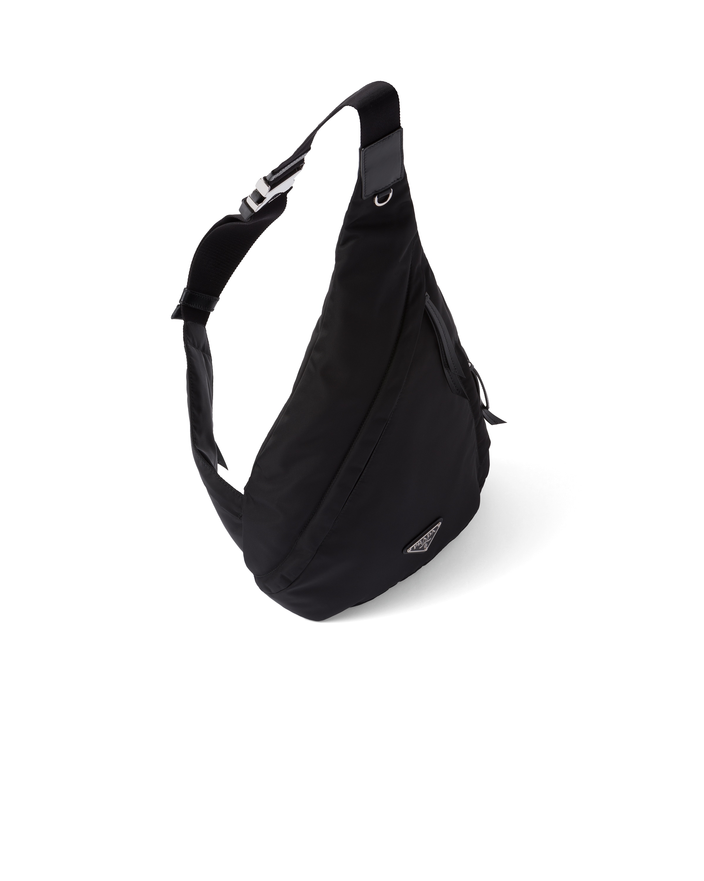 Prada Re-nylon And Leather Backpack In Black