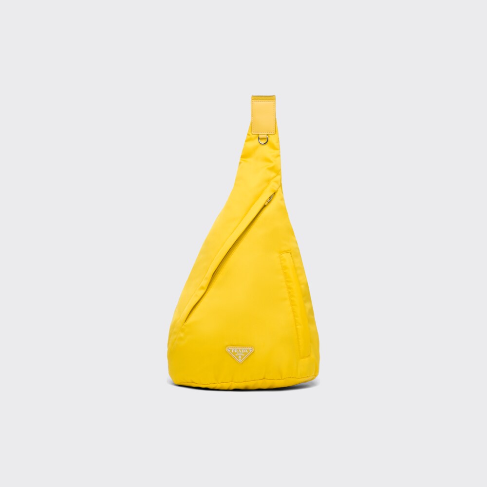 Prada حقيبة ظهر من الجلد وقماش Re-Nylon 1