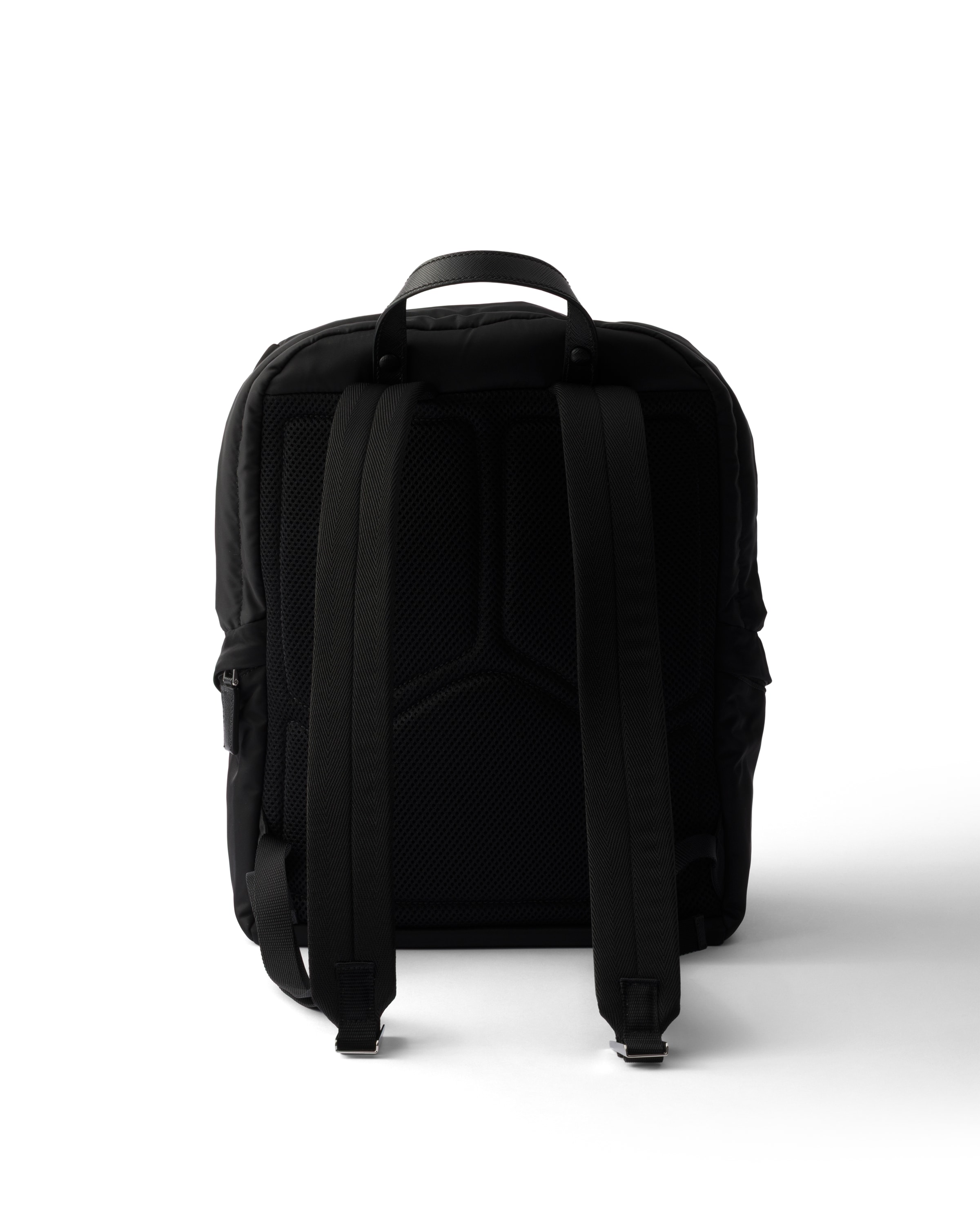 Prada Nylon Backpack With Adjustable Shoulder Straps In Black
