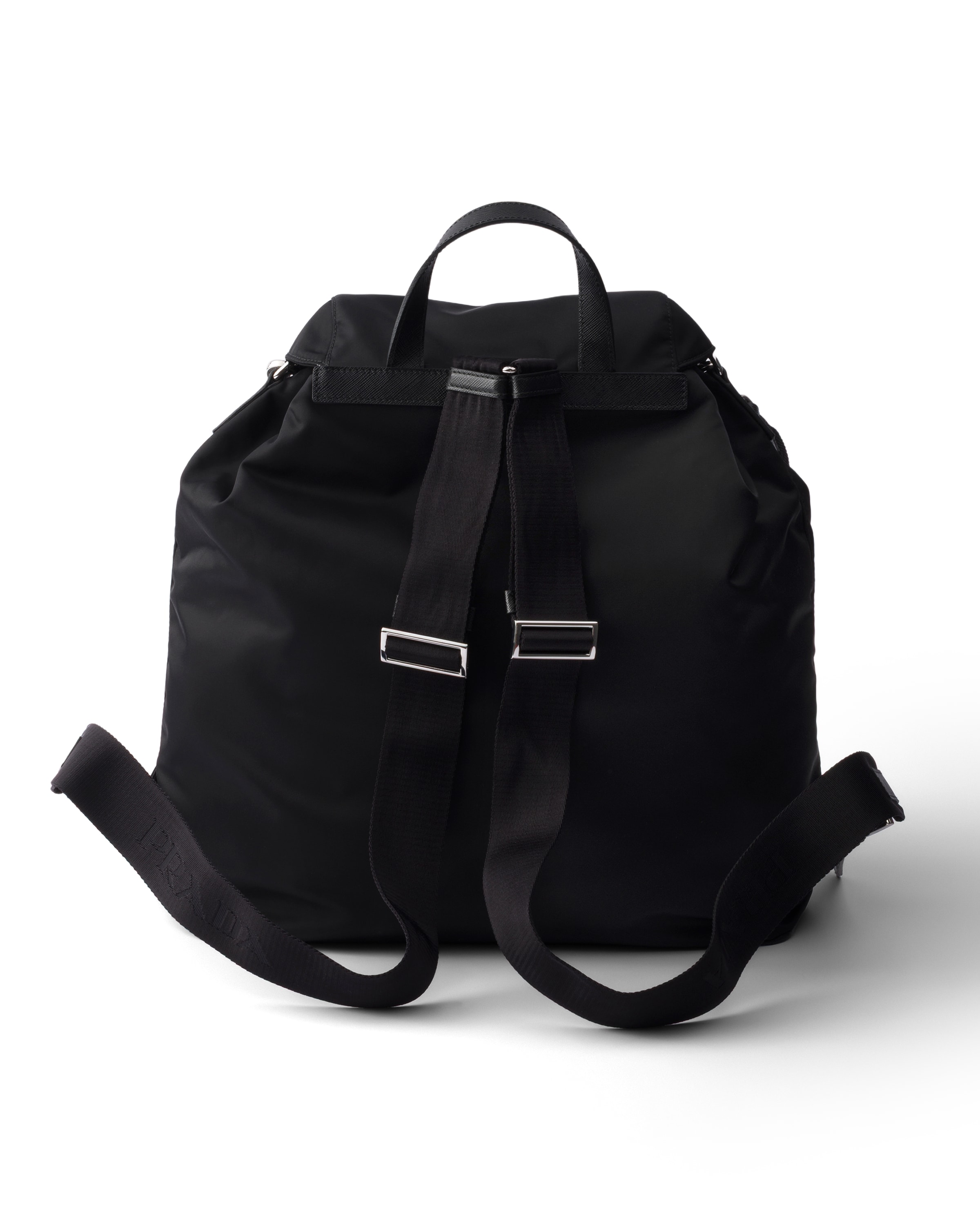Prada Medium Re-nylon Backpack In Black