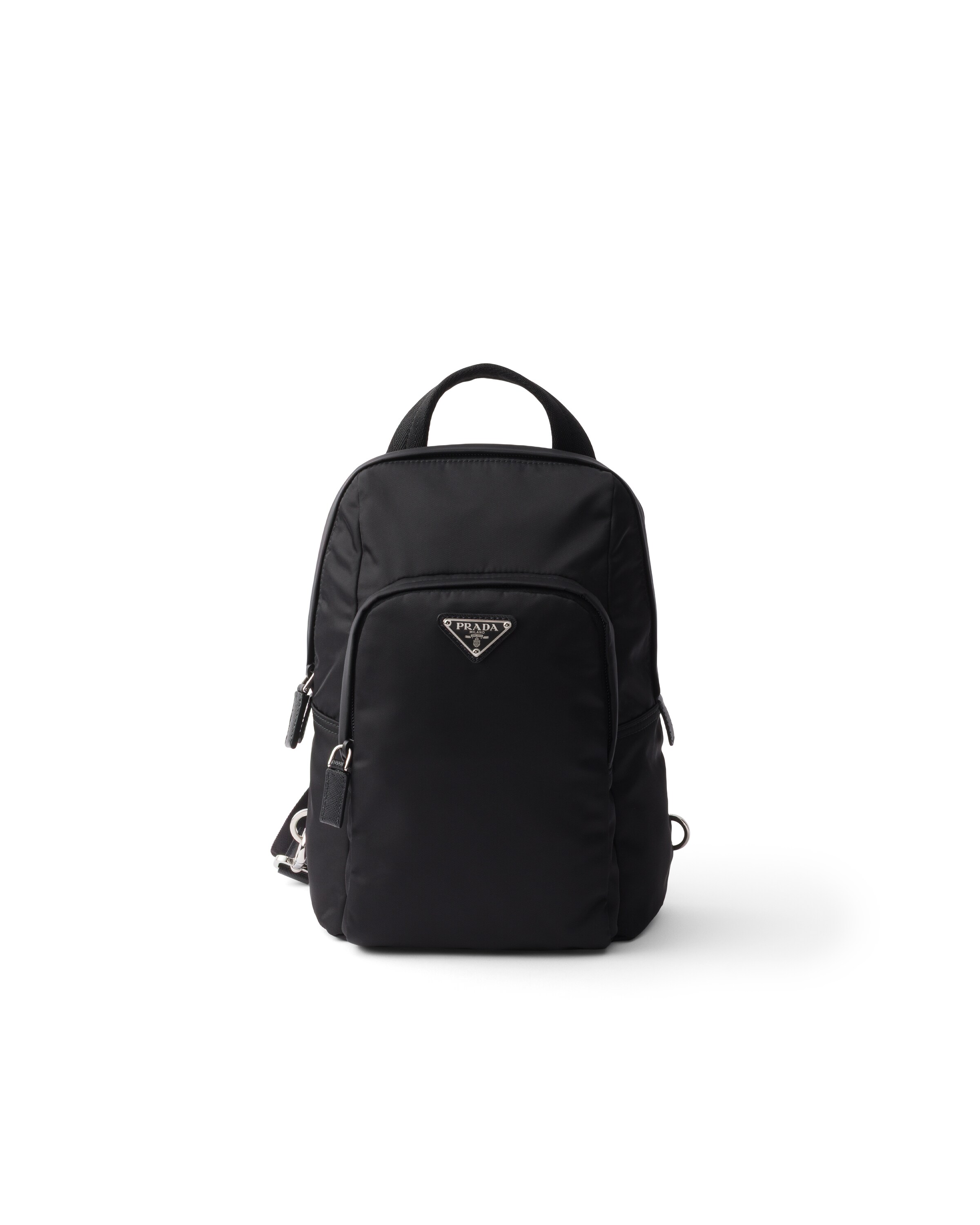 Prada Zaino In Re-nylon E Saffiano, Uomo, Nero