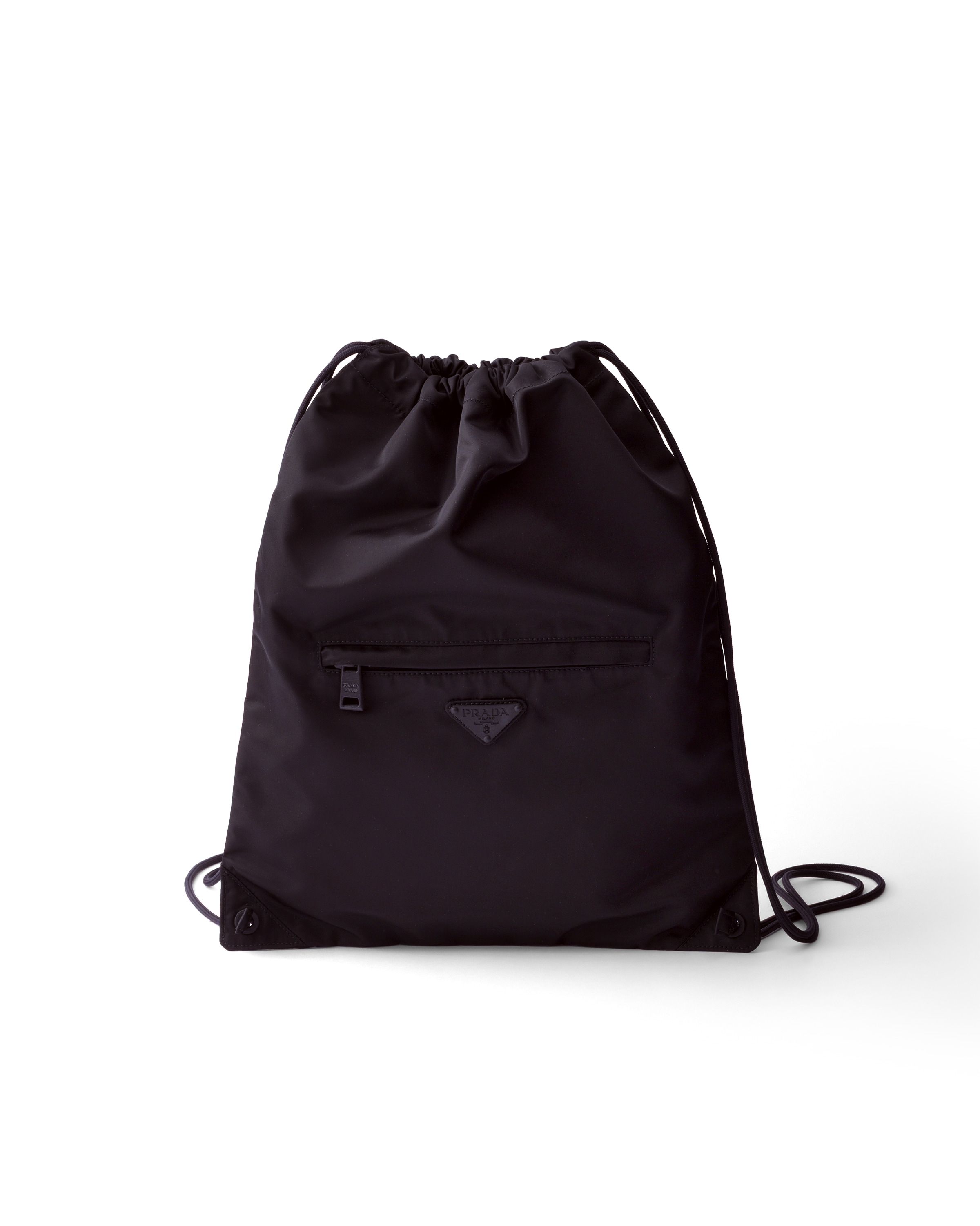 Prada Zaino Con Coulisse In Re-nylon, , Nero