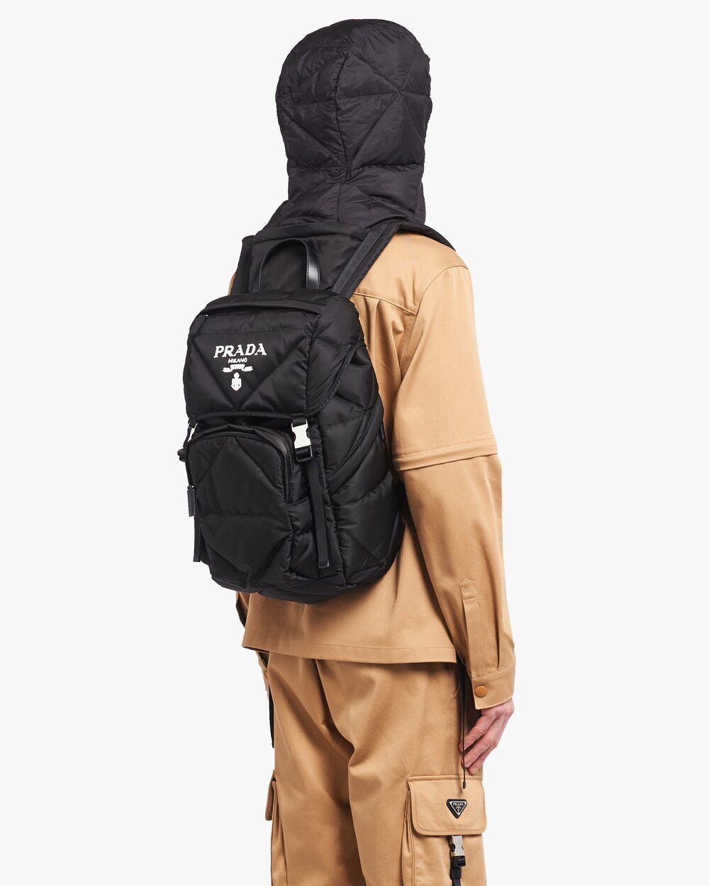 prada utility backpack