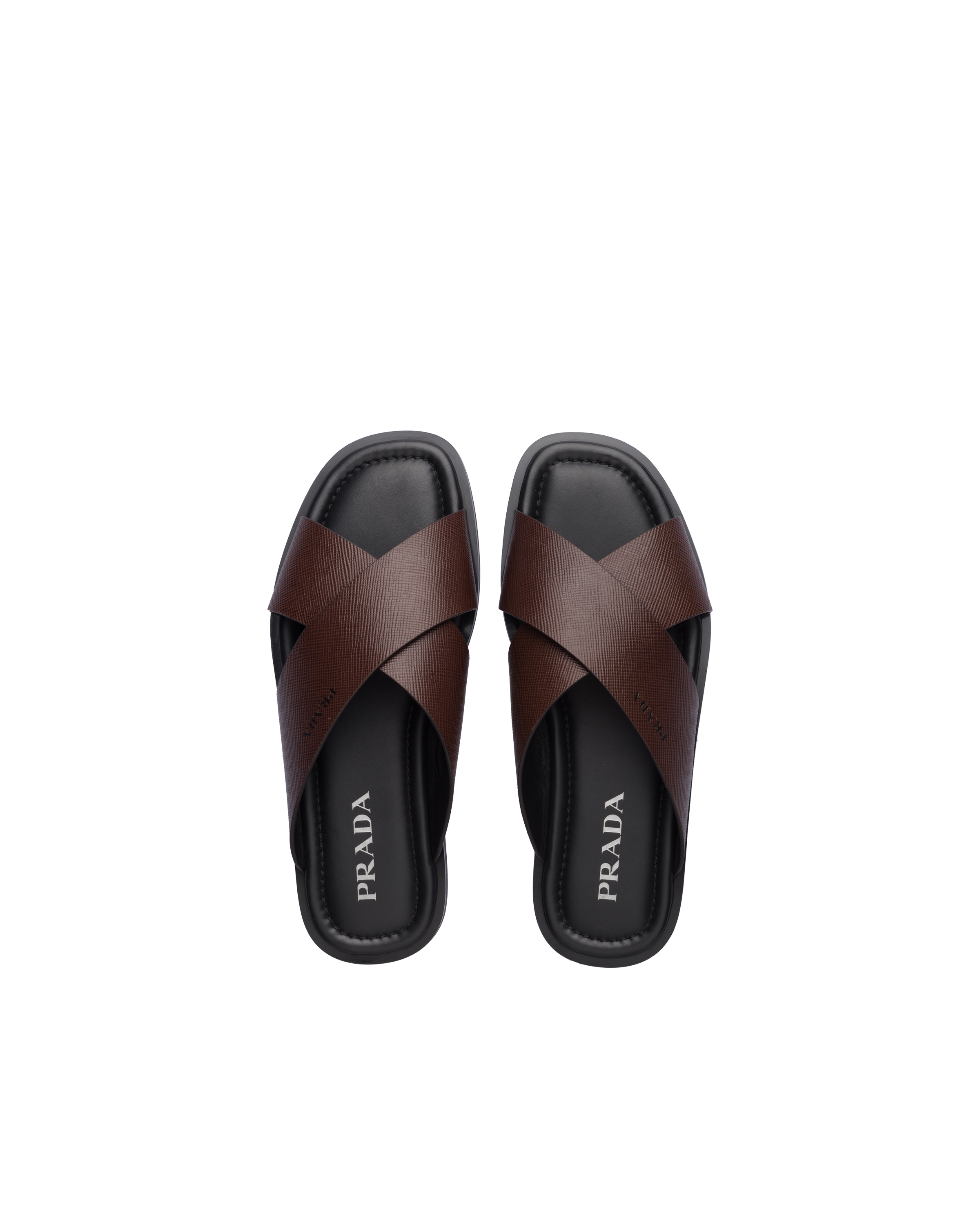 Prada saffiano sandals clearance