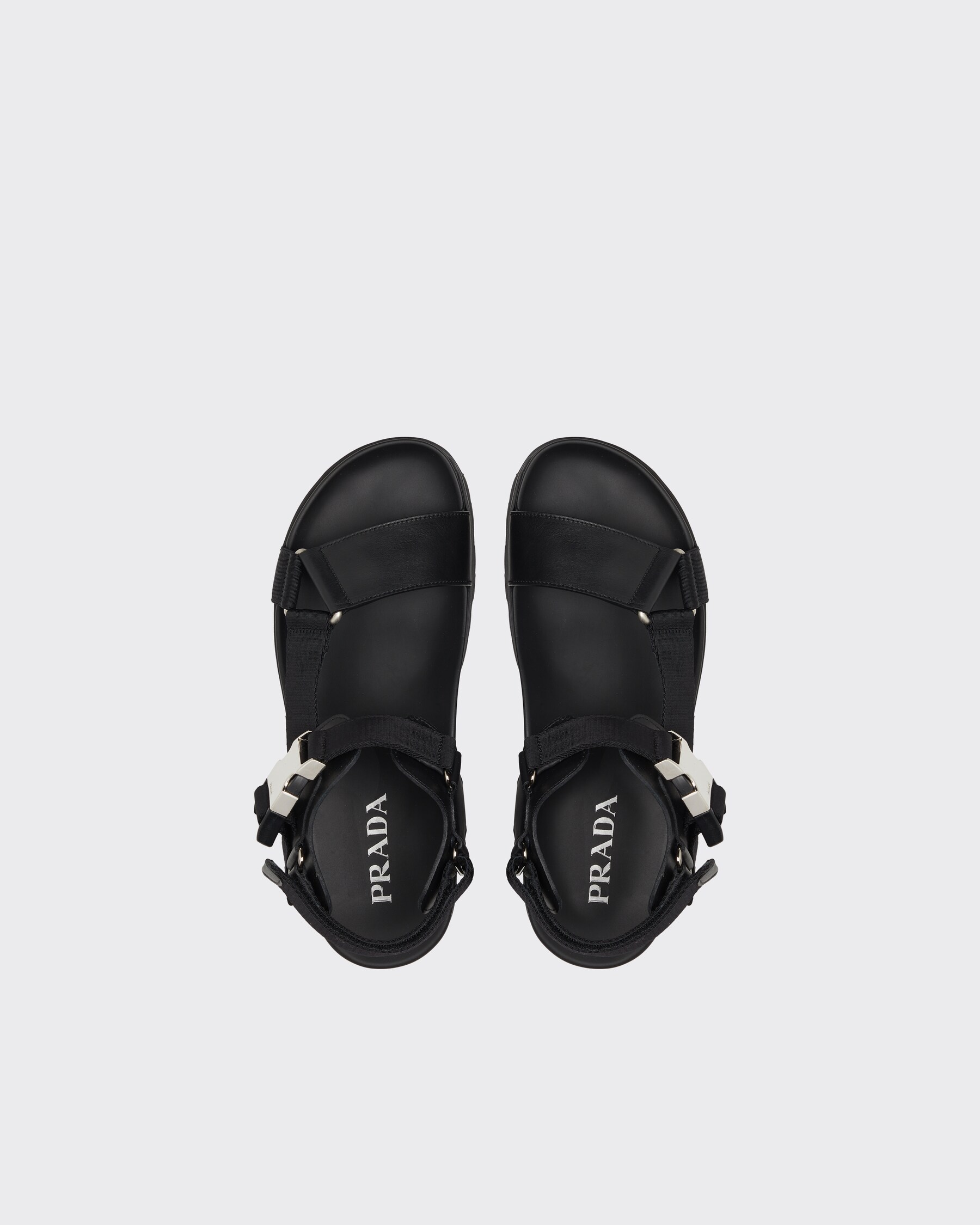 PRADA 26S SANDAL ESPADRILLES IN BLACK CALFSKIN main image 1