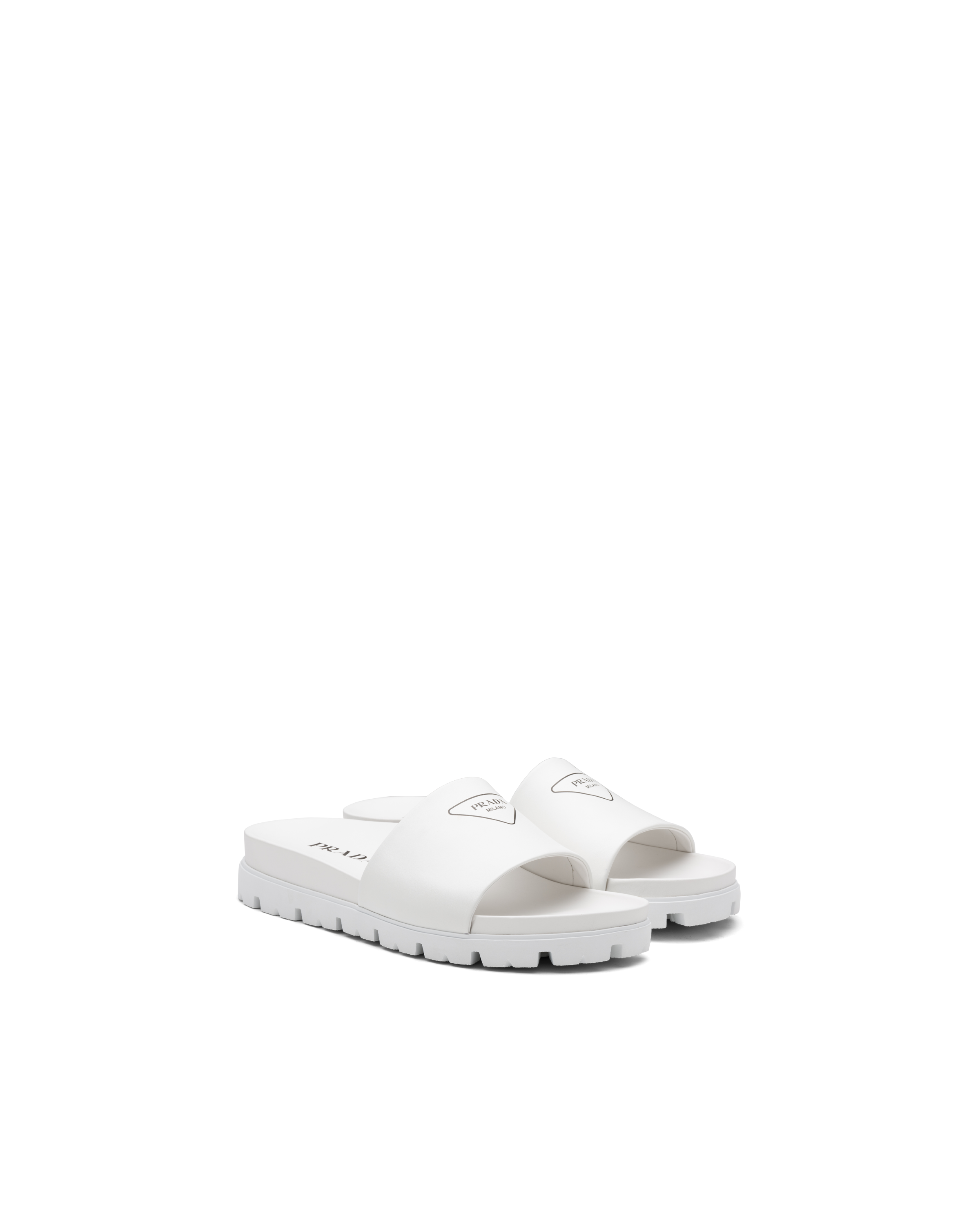 White prada slides cheap