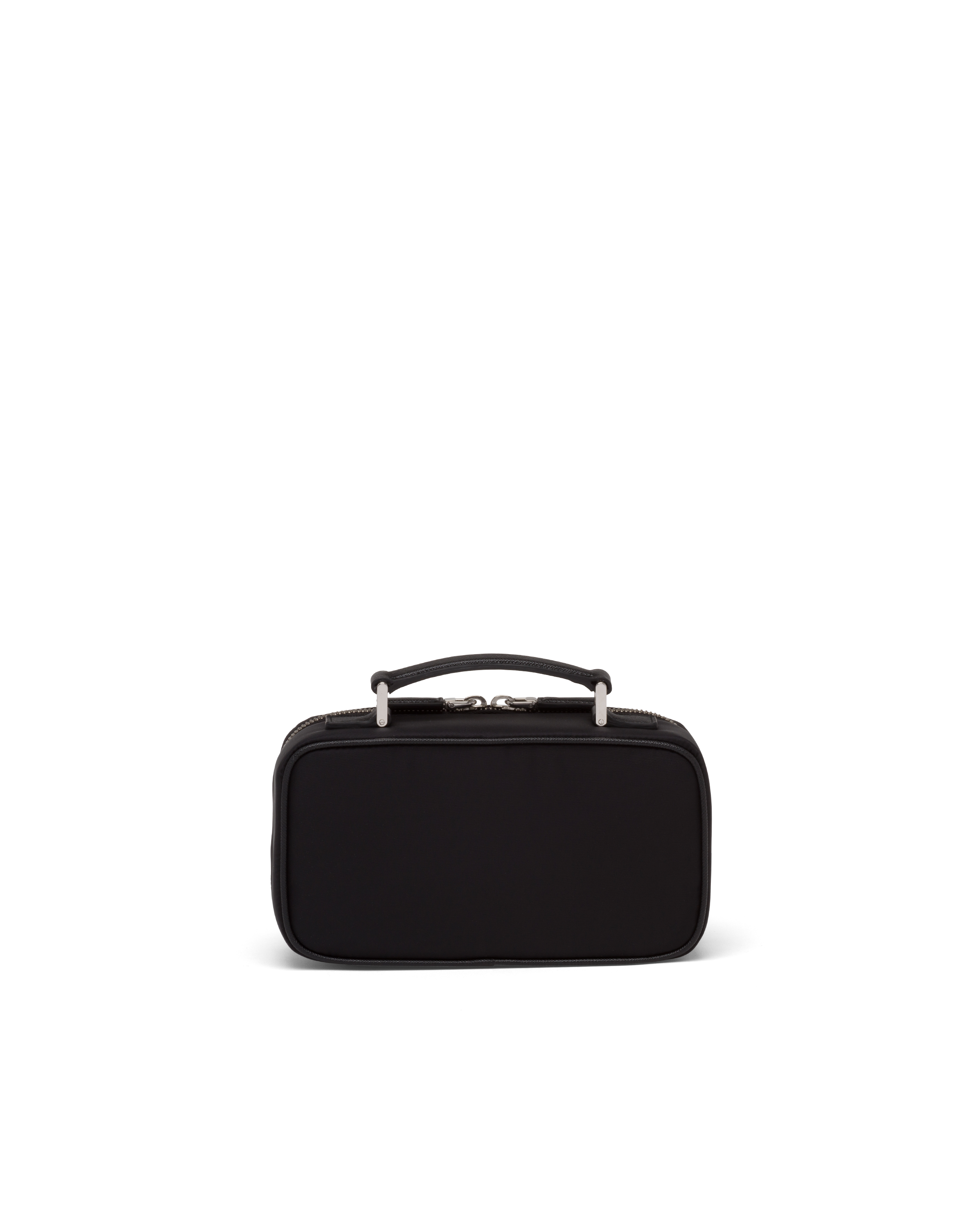 Shop Prada Re-nylon And Saffiano Leather Hand Weights Carry Case In Black