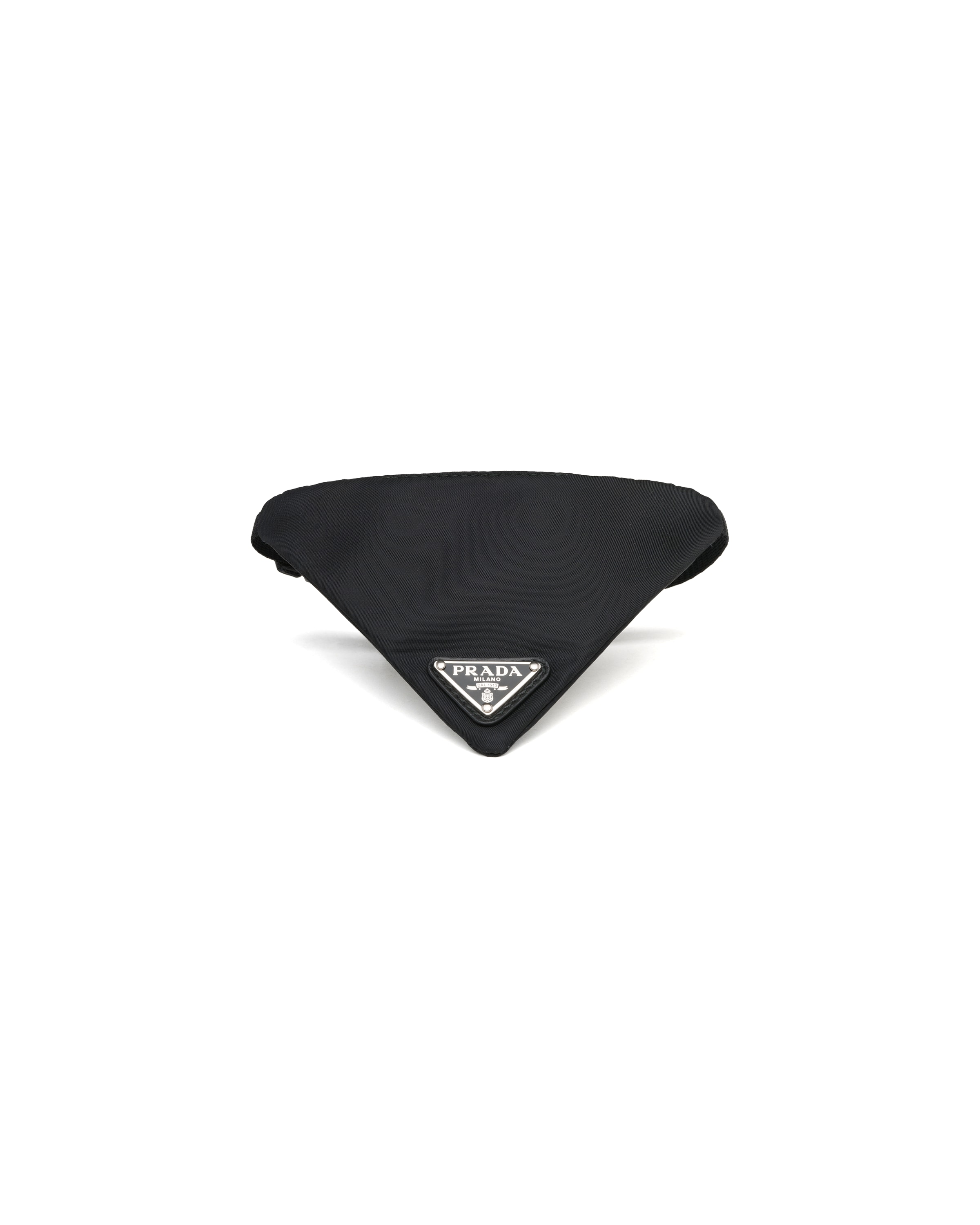 Prada Unisex Black Re-nylon Collar In Black
