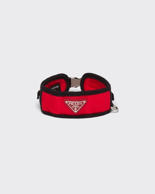 Red Nylon pet collar | Prada