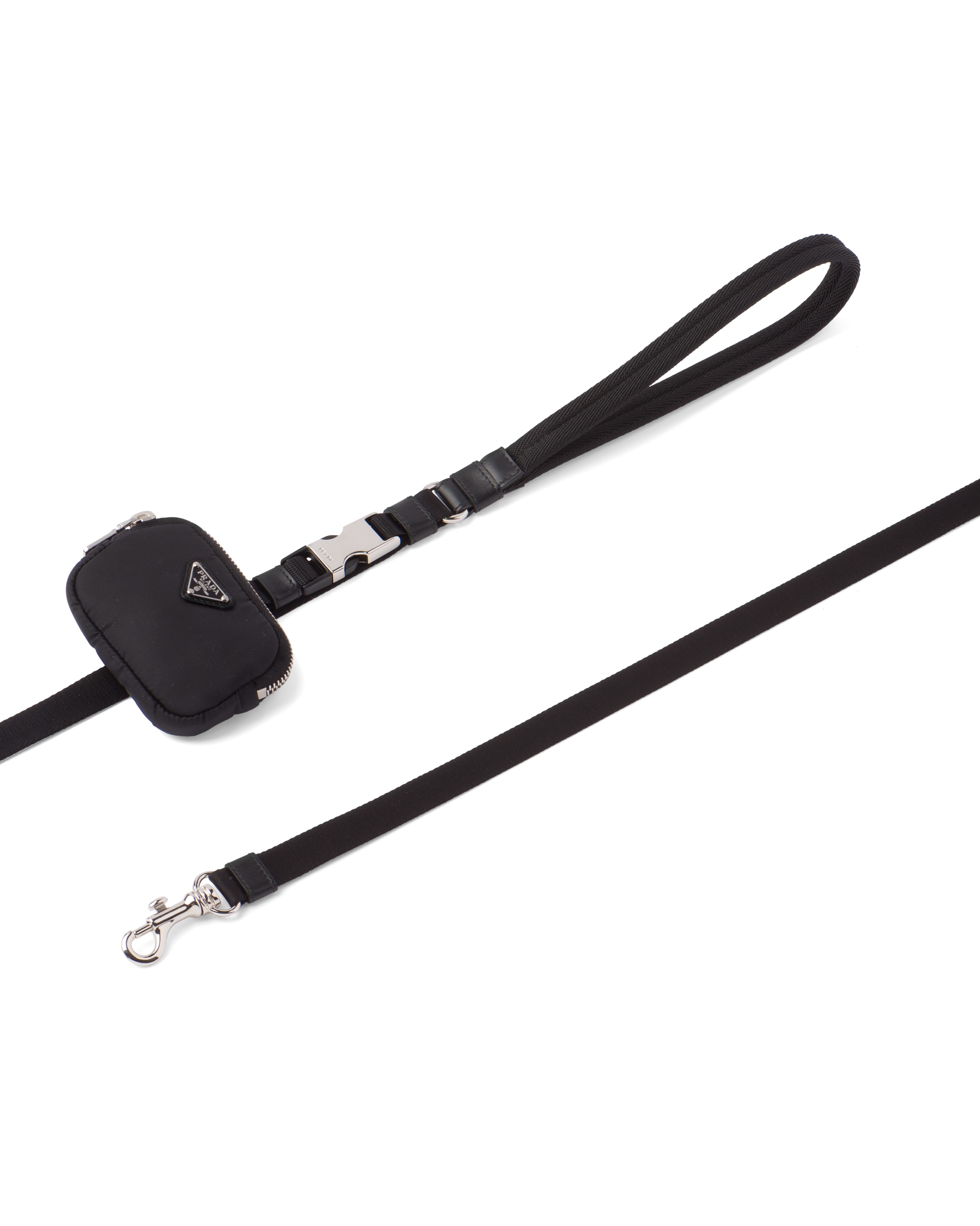 Black Nylon pet leash Prada