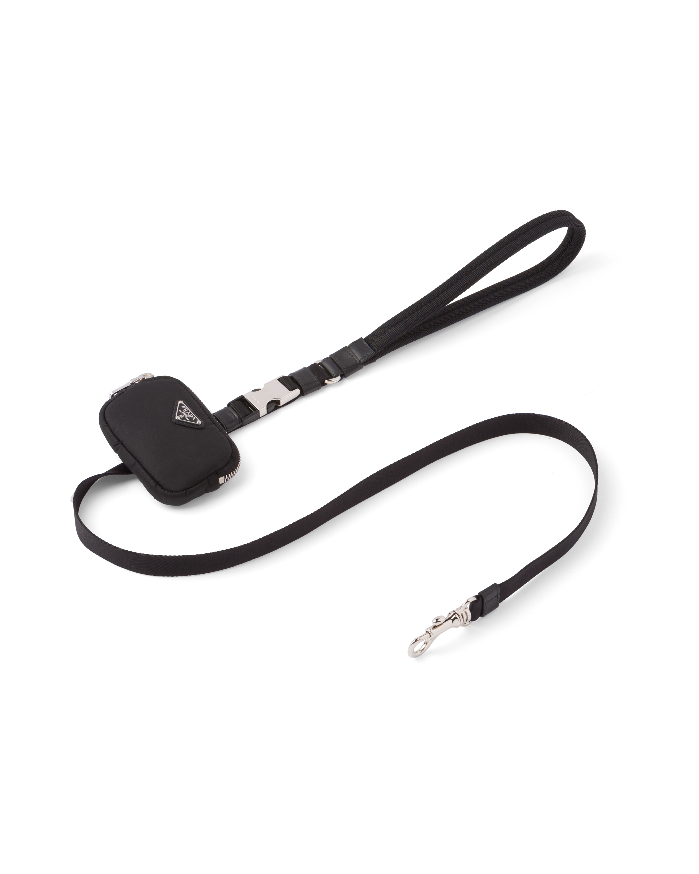 Black Nylon pet leash Prada