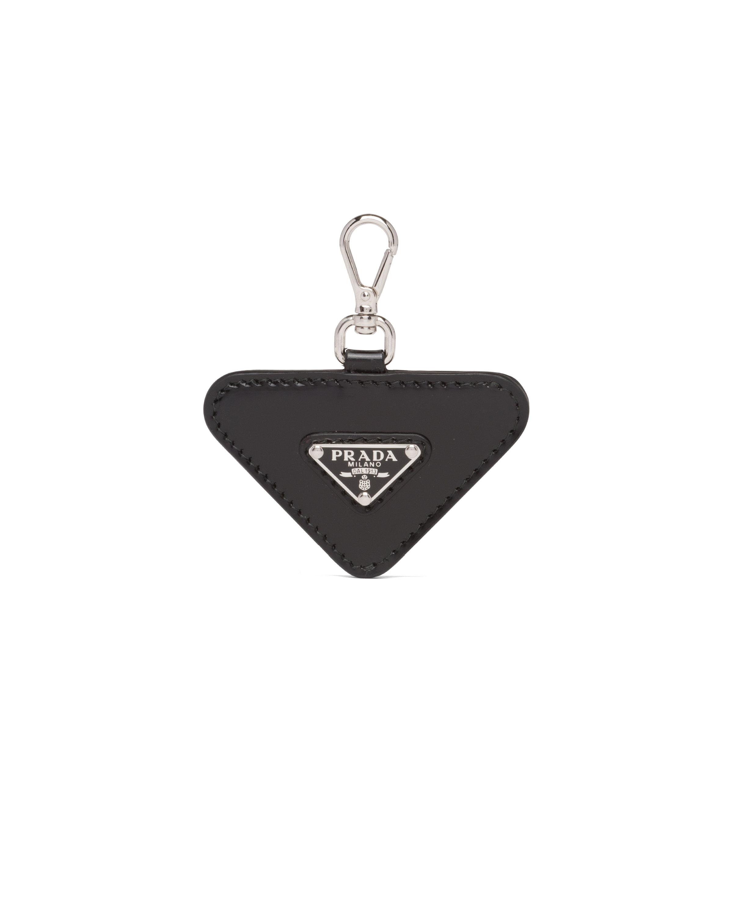 prada metal name tag