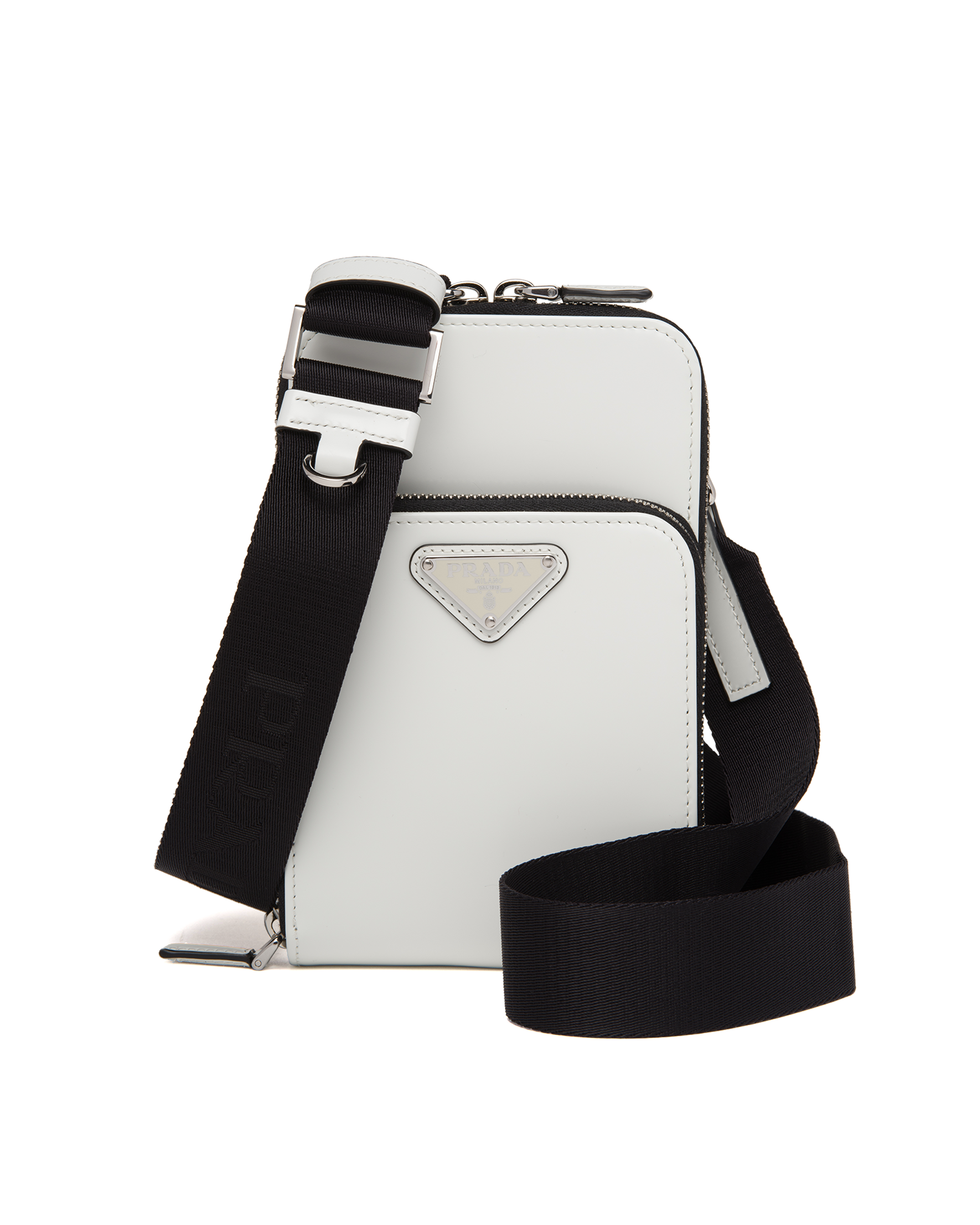 White Brushed leather smartphone case | Prada