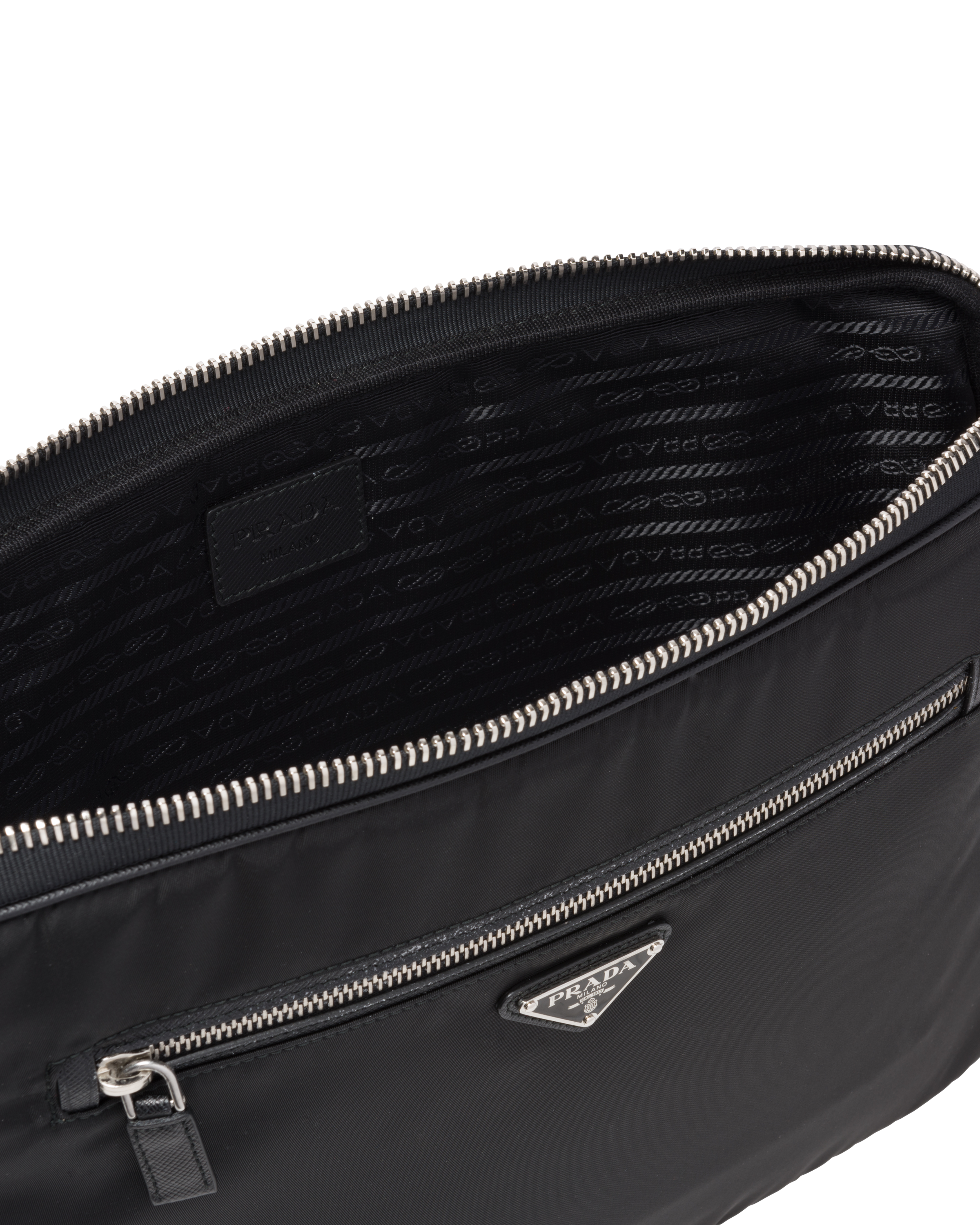 Prada black nylon laptop bag clearance
