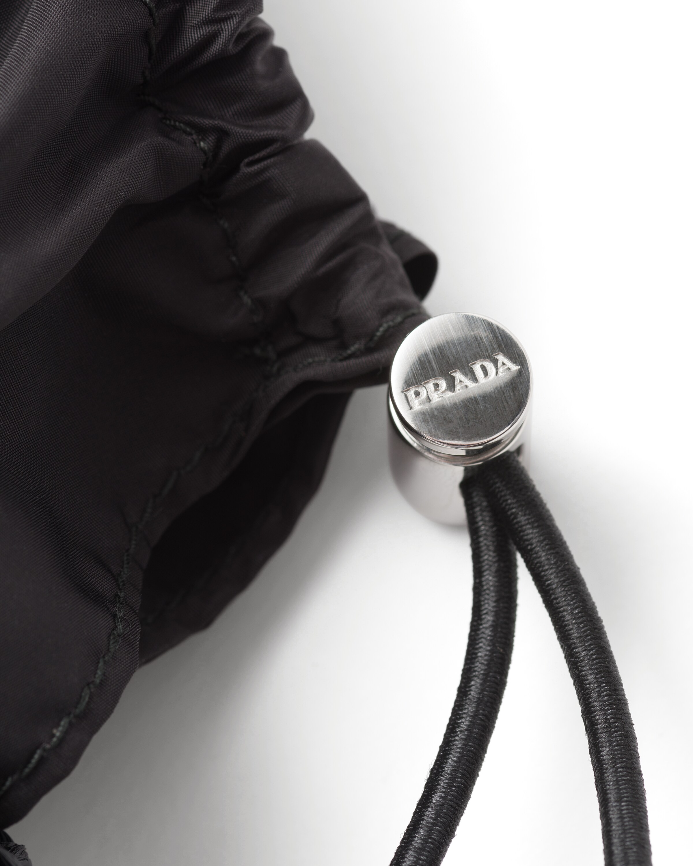 Prada Logo-embroidered Smartphone Case In Black