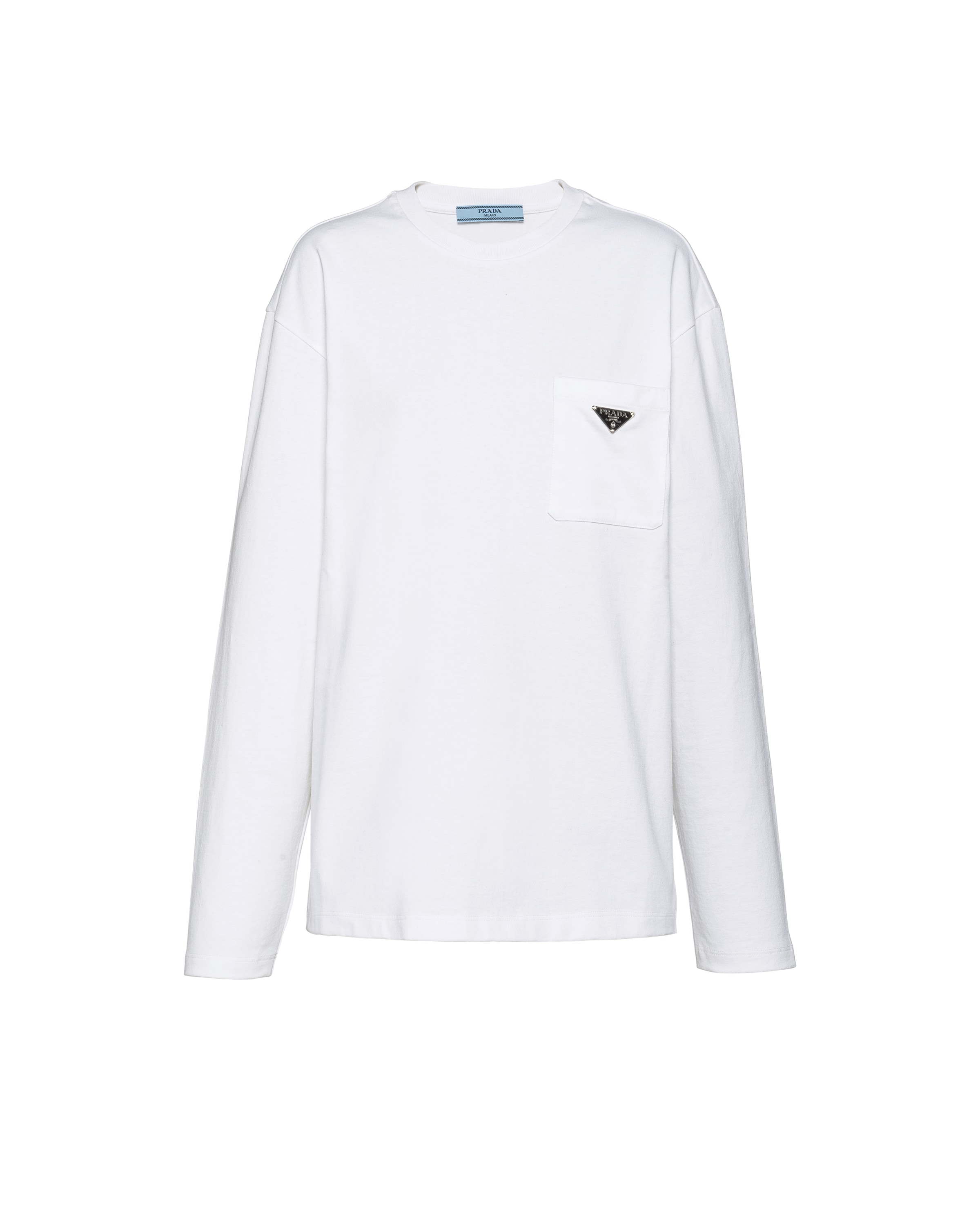 Prada T-shirt En Jersey, Femme, Blanc, Taille XXS