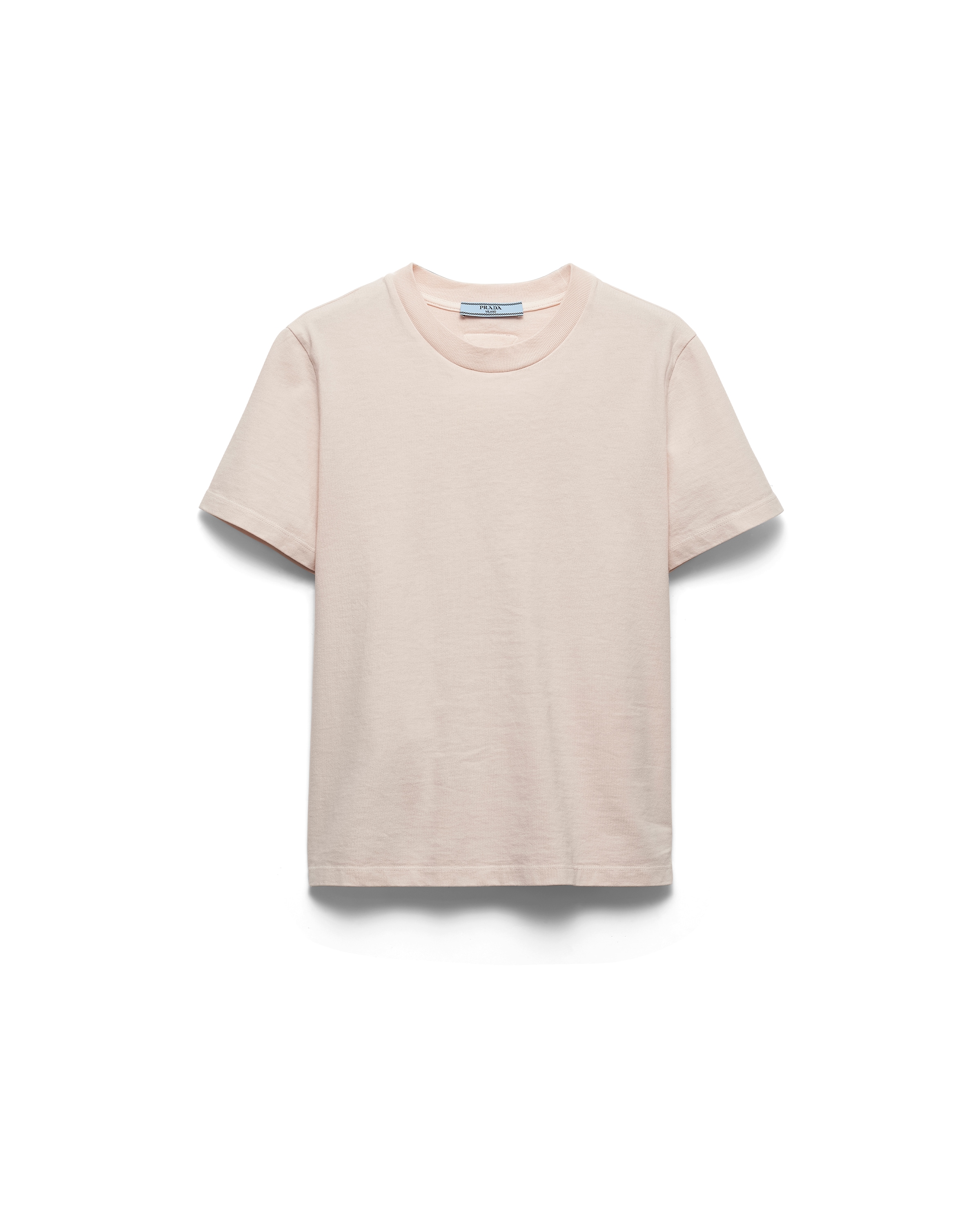 Prada T-shirt En Jersey, Femme, Pêche, Taille XS